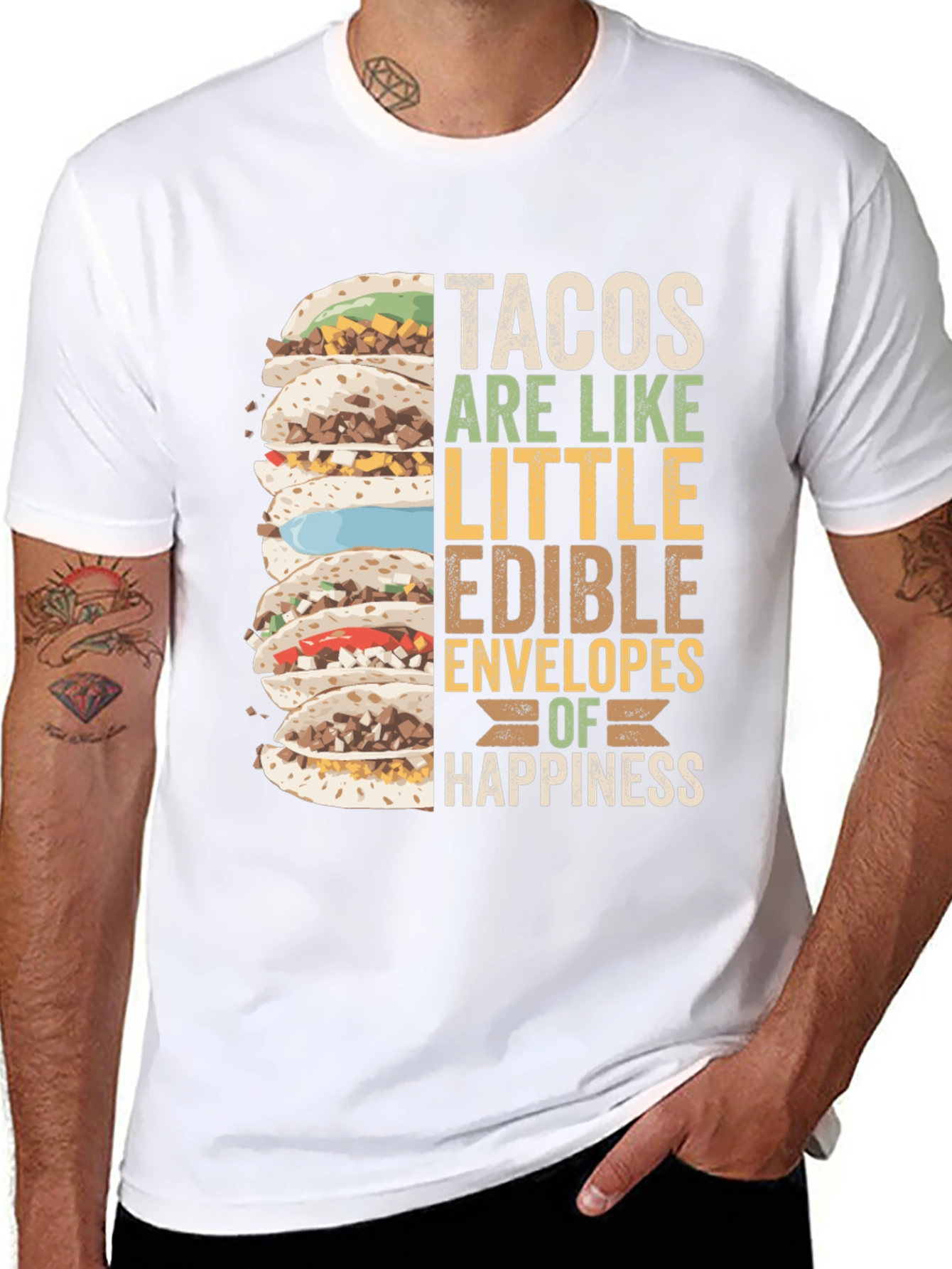 Tacos are Like Little Edible Envelopes of Happiness T-Shirt