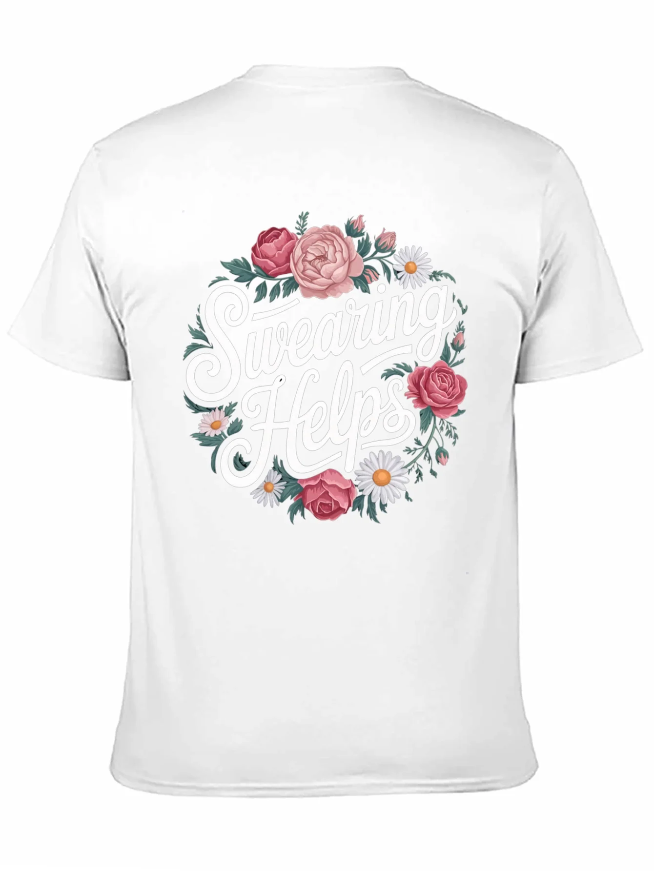 Swearing Helps Floral Graphic T-Shirt