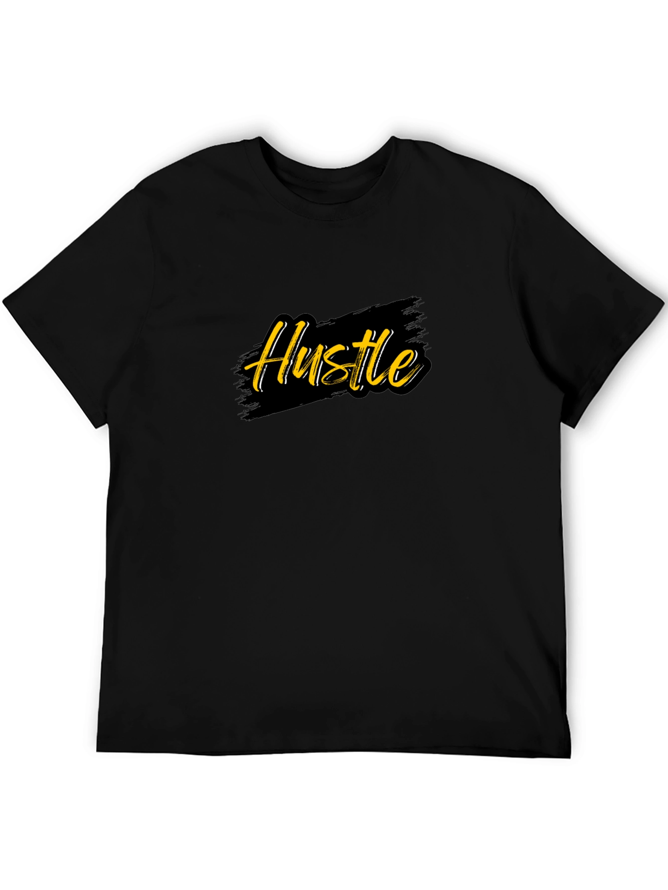 Mens Black Hustle Graphic T-Shirt