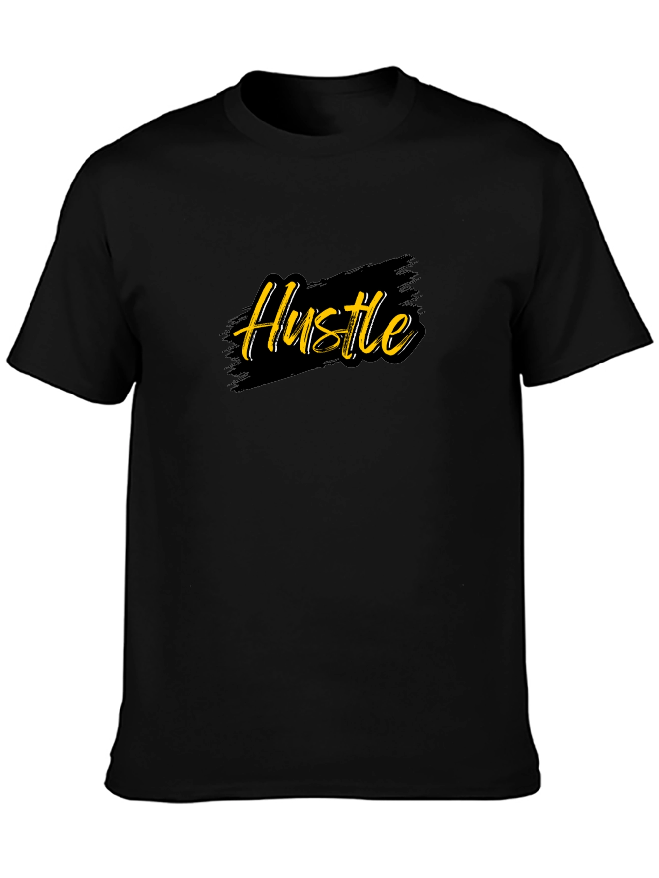 Mens Black Hustle Graphic T-Shirt
