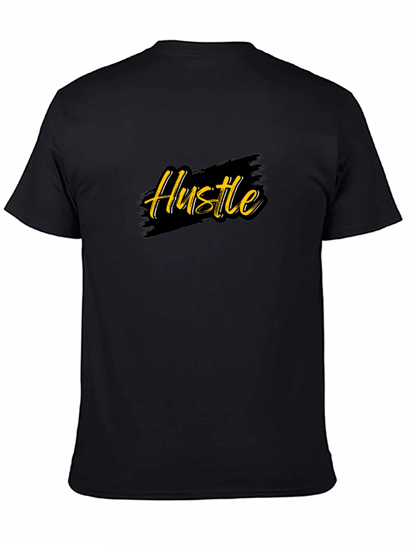 Mens Black Hustle Graphic T-Shirt