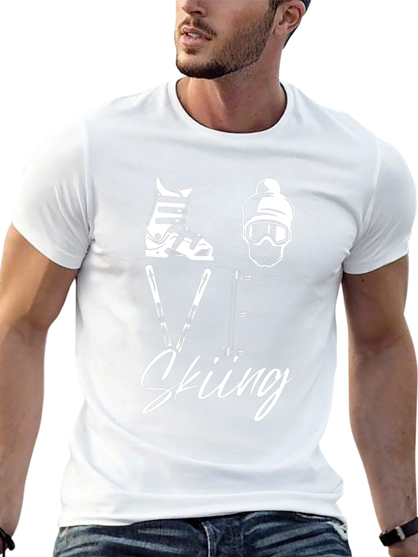 Skiing T-Shirt - Winter Sports Graphic Tee