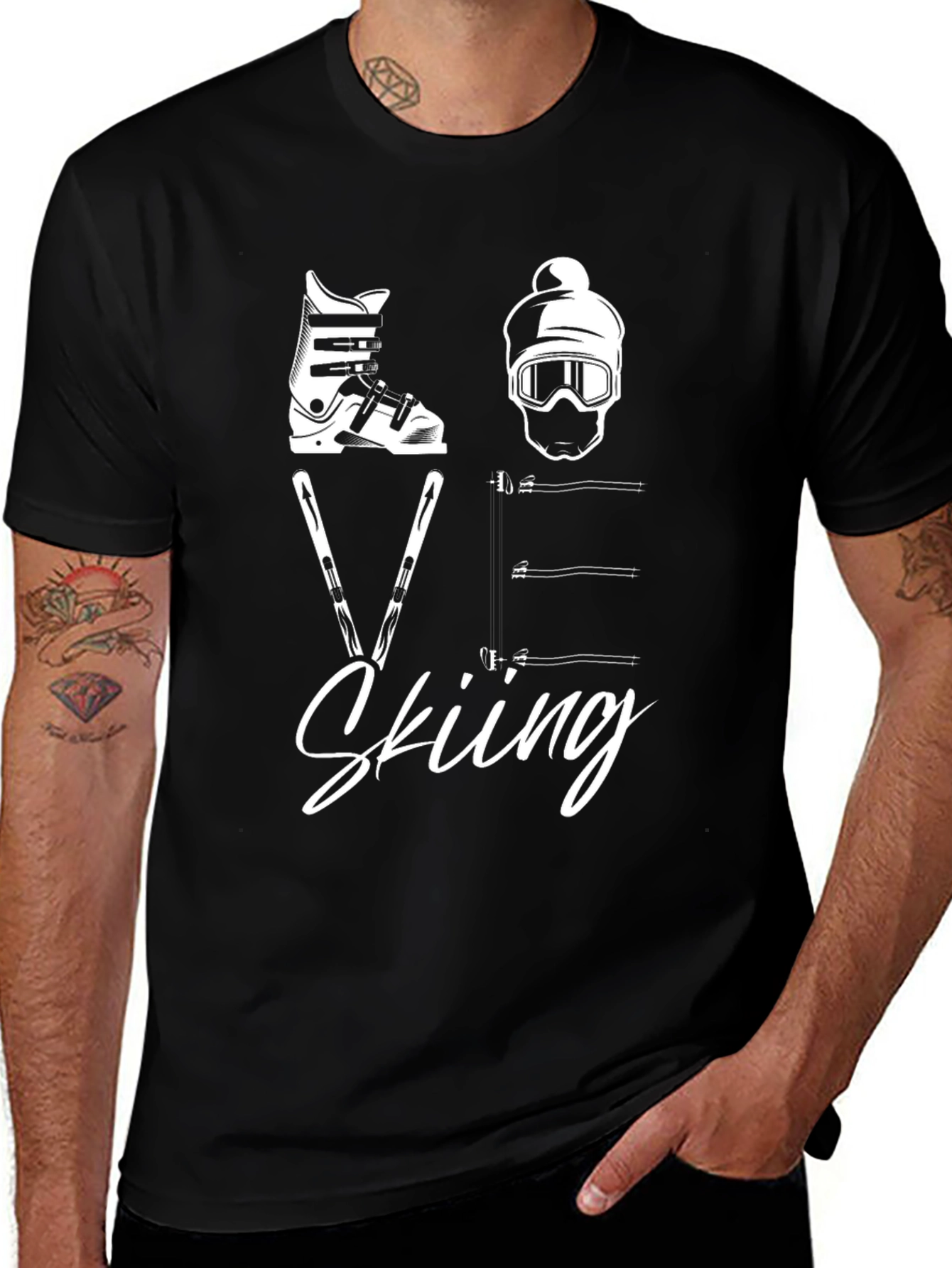 Skiing T-Shirt - Winter Sports Graphic Tee