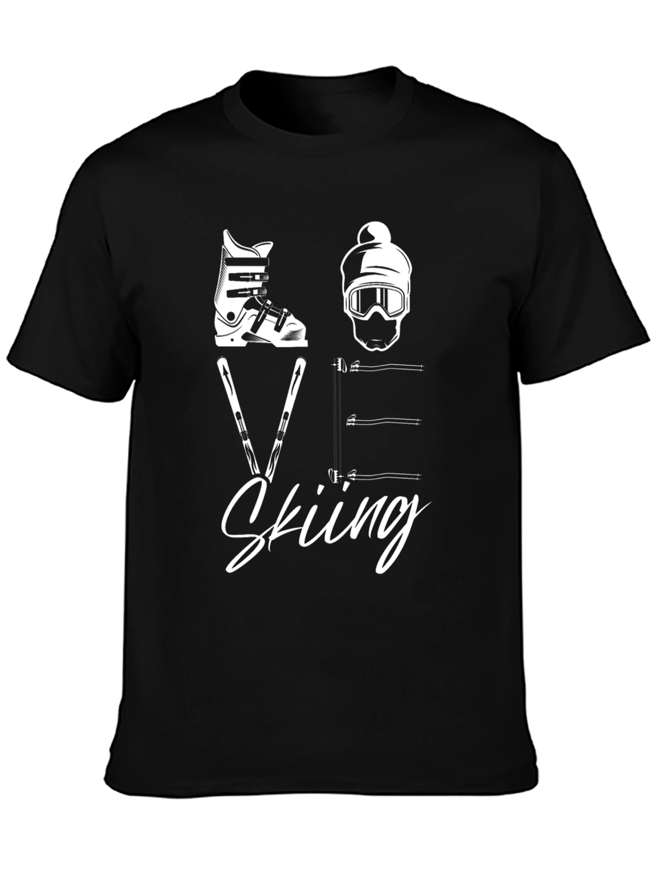 Skiing T-Shirt - Winter Sports Graphic Tee
