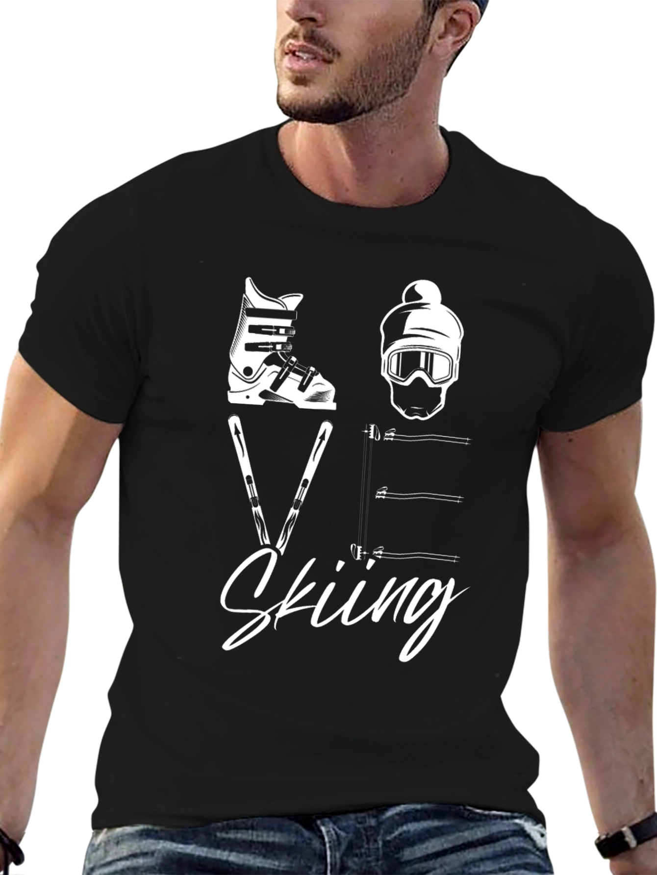 Skiing T-Shirt - Winter Sports Graphic Tee