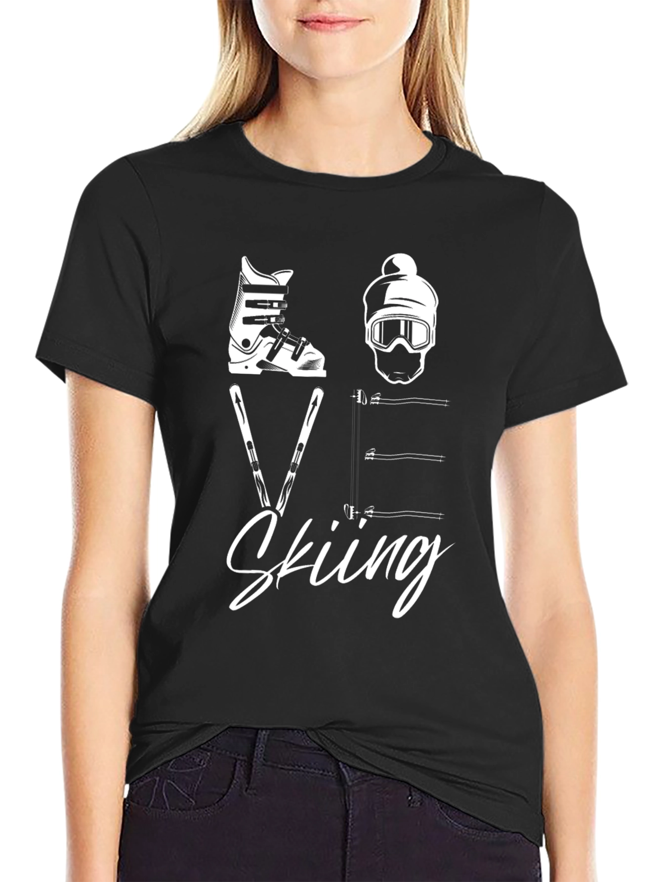 Skiing T-Shirt - Winter Sports Graphic Tee