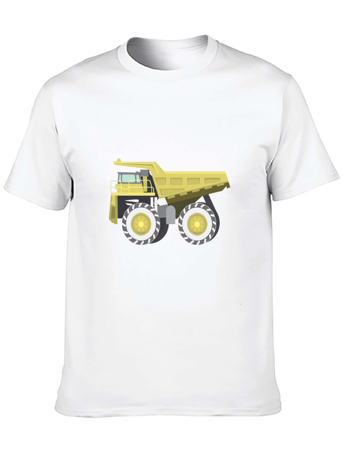 Dump Truck Graphic Tee - Black Cotton T-Shirt