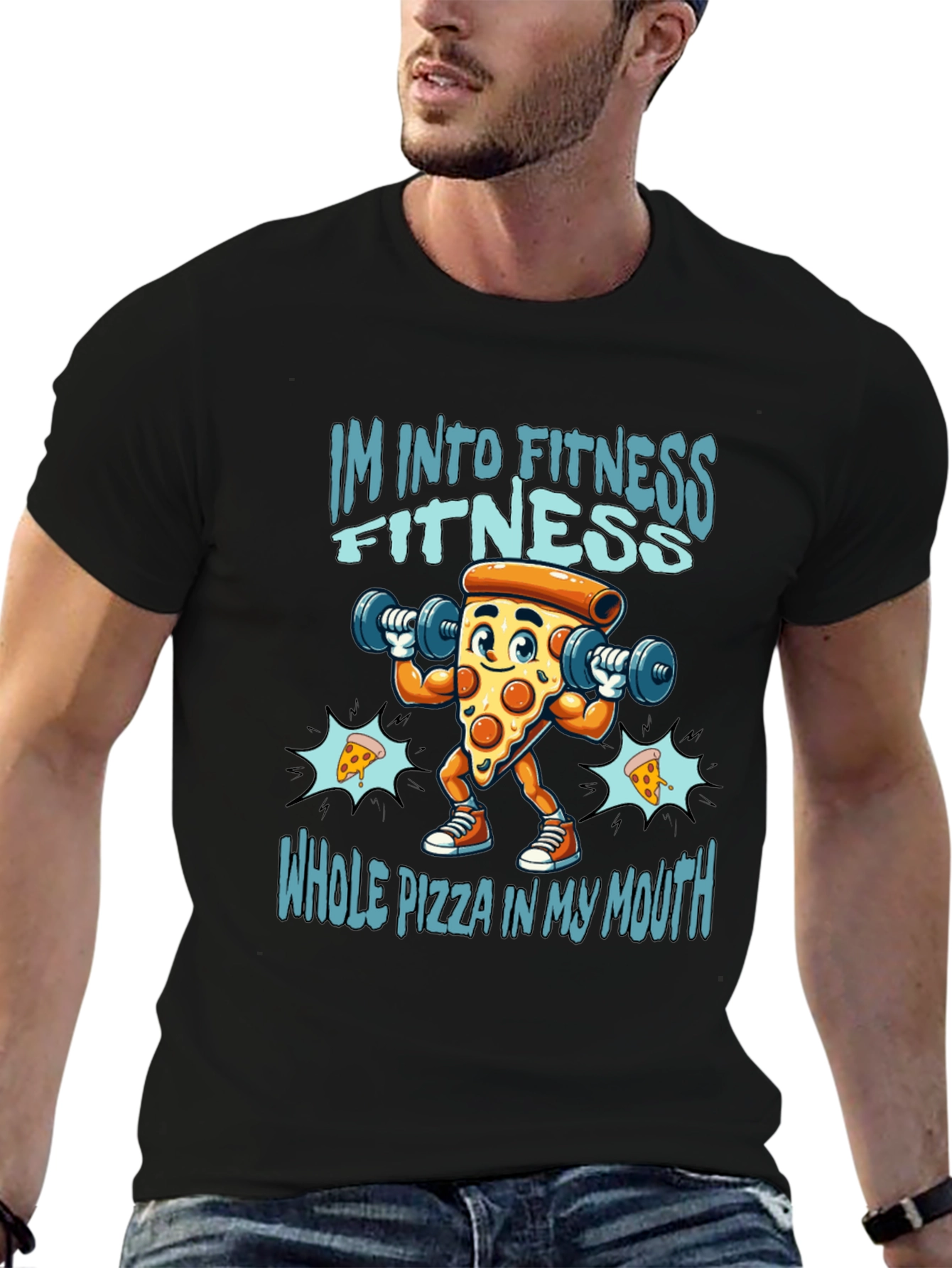 Fitness Pizza T-Shirt - Funny Workout Tee