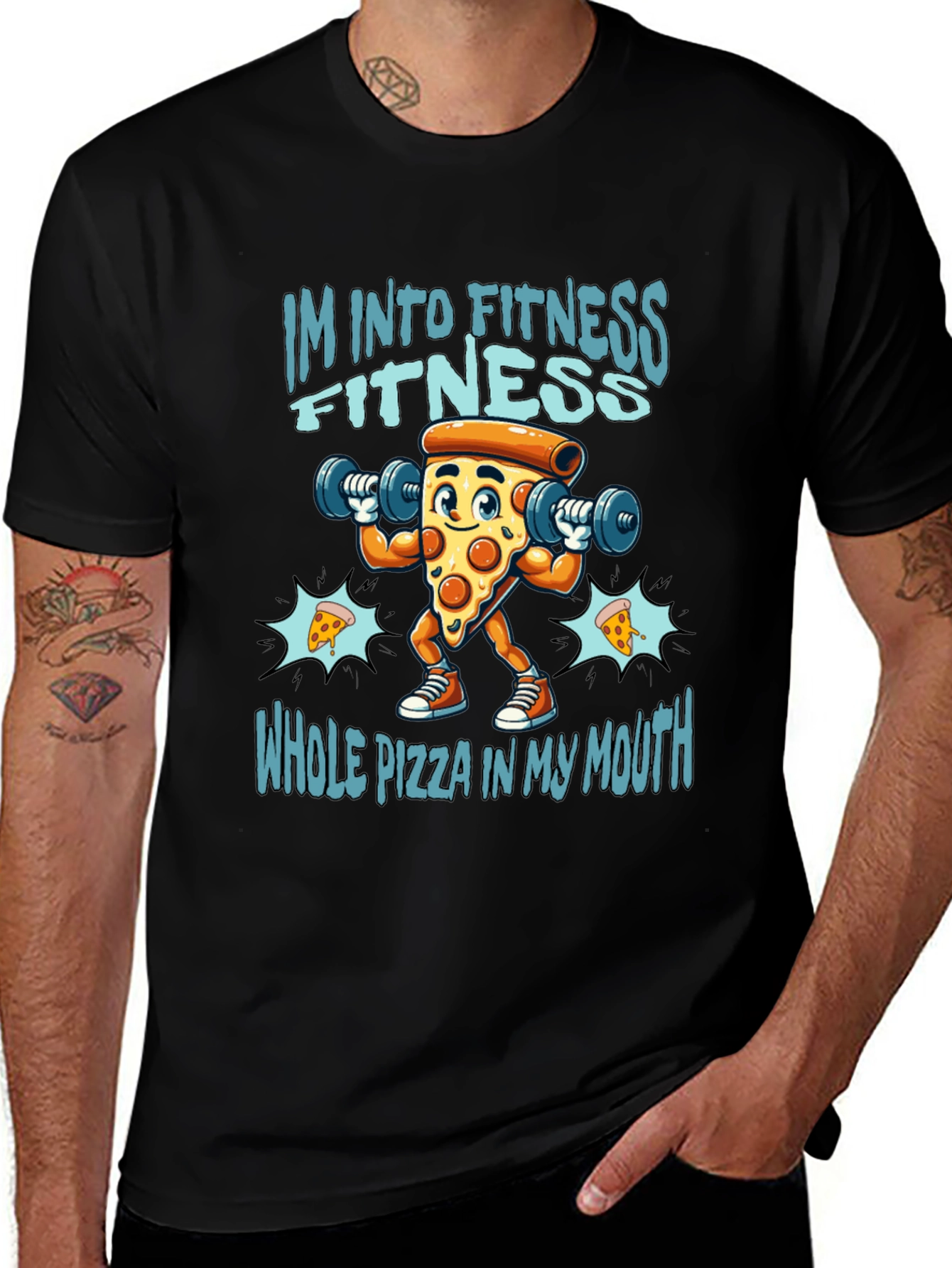 Fitness Pizza T-Shirt - Funny Workout Tee