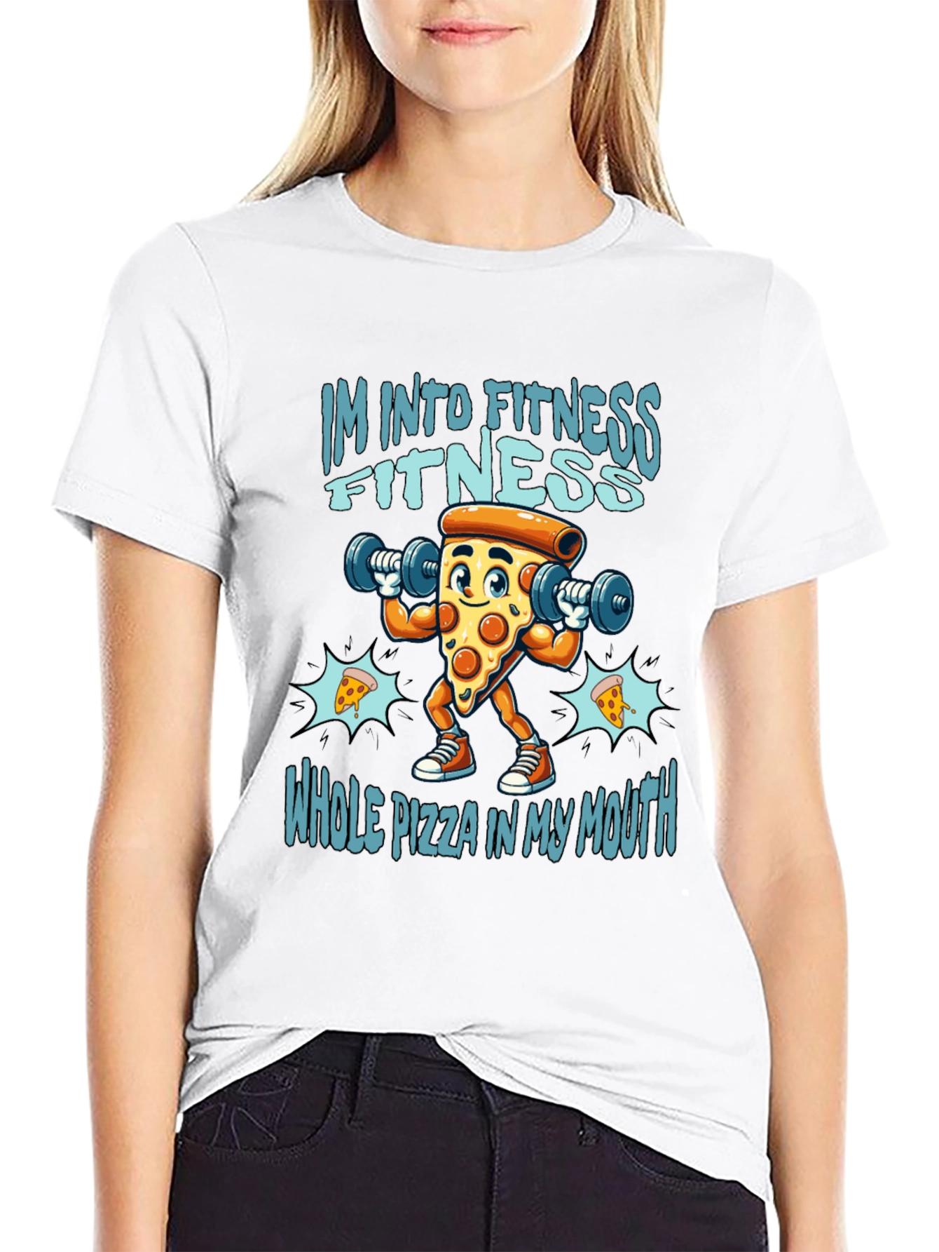 Fitness Pizza T-Shirt - Funny Workout Tee