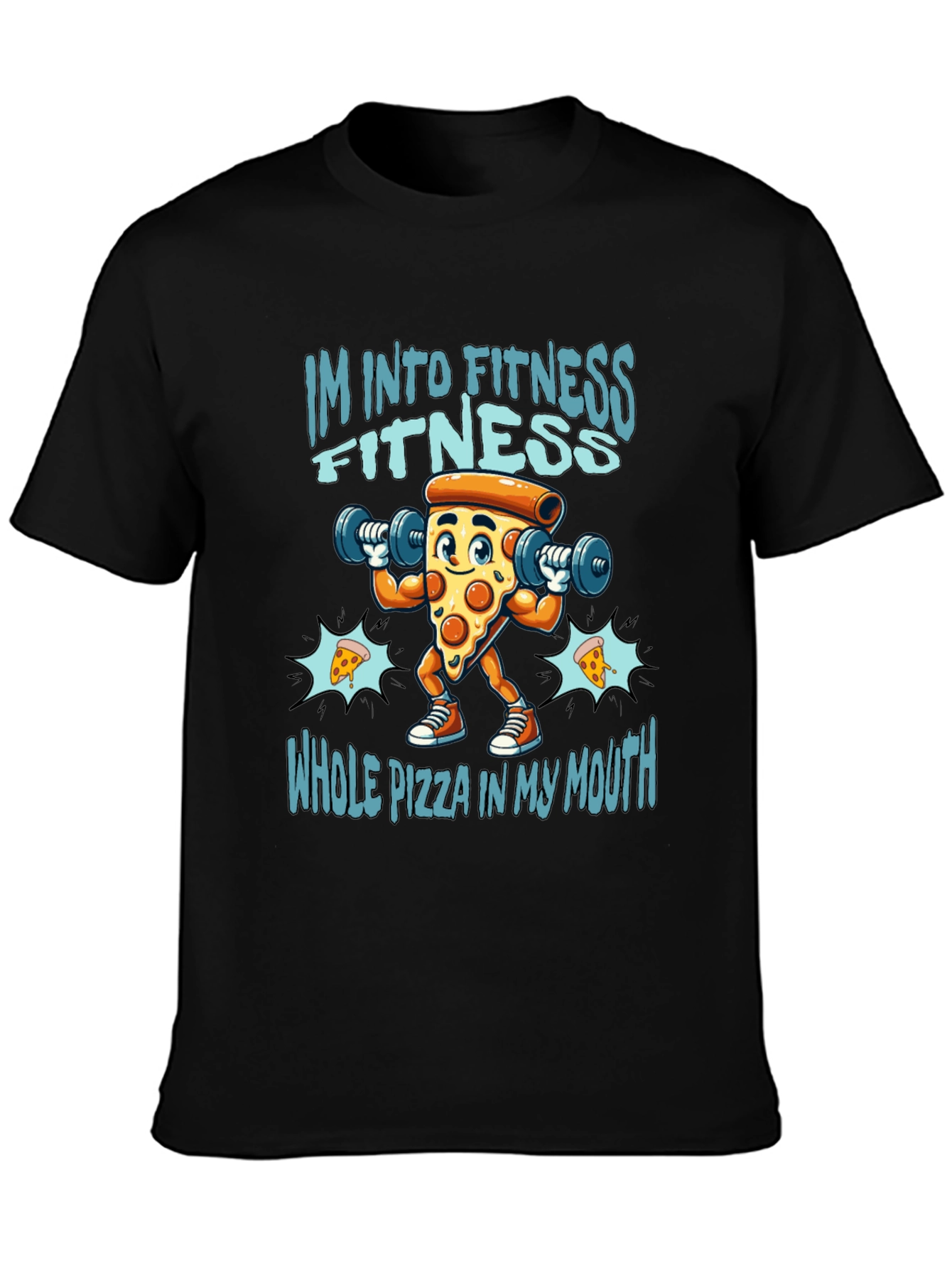 Fitness Pizza T-Shirt - Funny Workout Tee