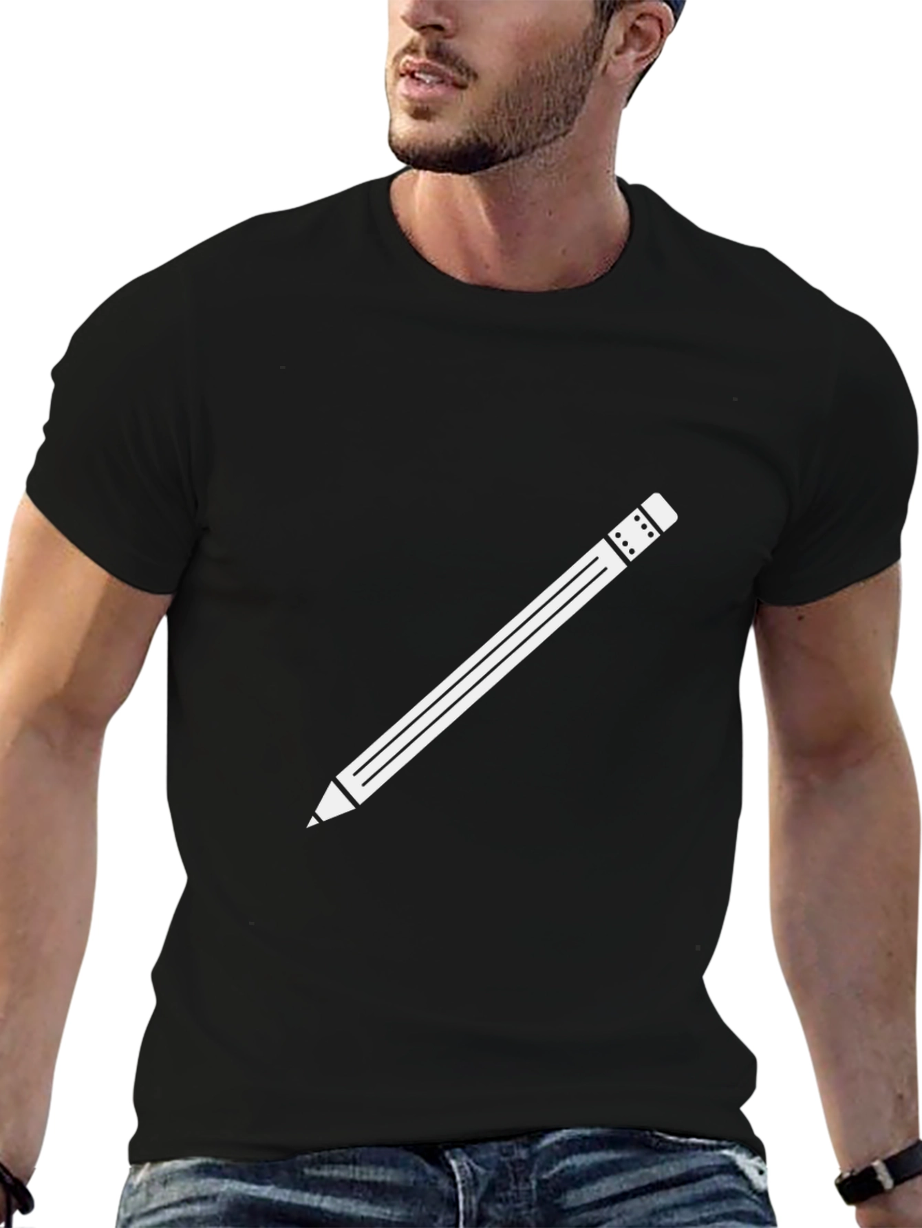 Pencil Graphic T-Shirt - Cool Casual Tee