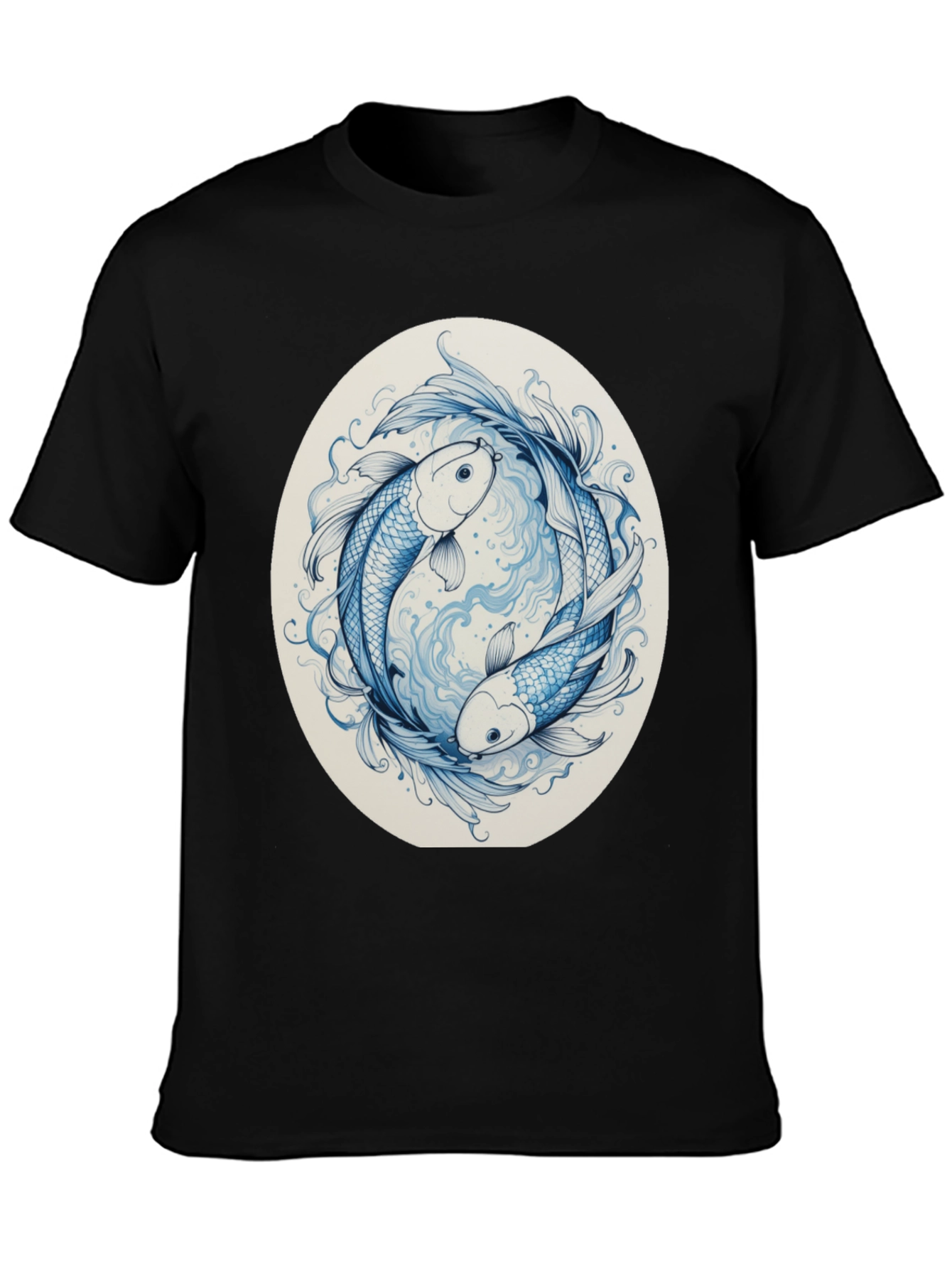 Yin Yang Koi Fish Graphic Tee