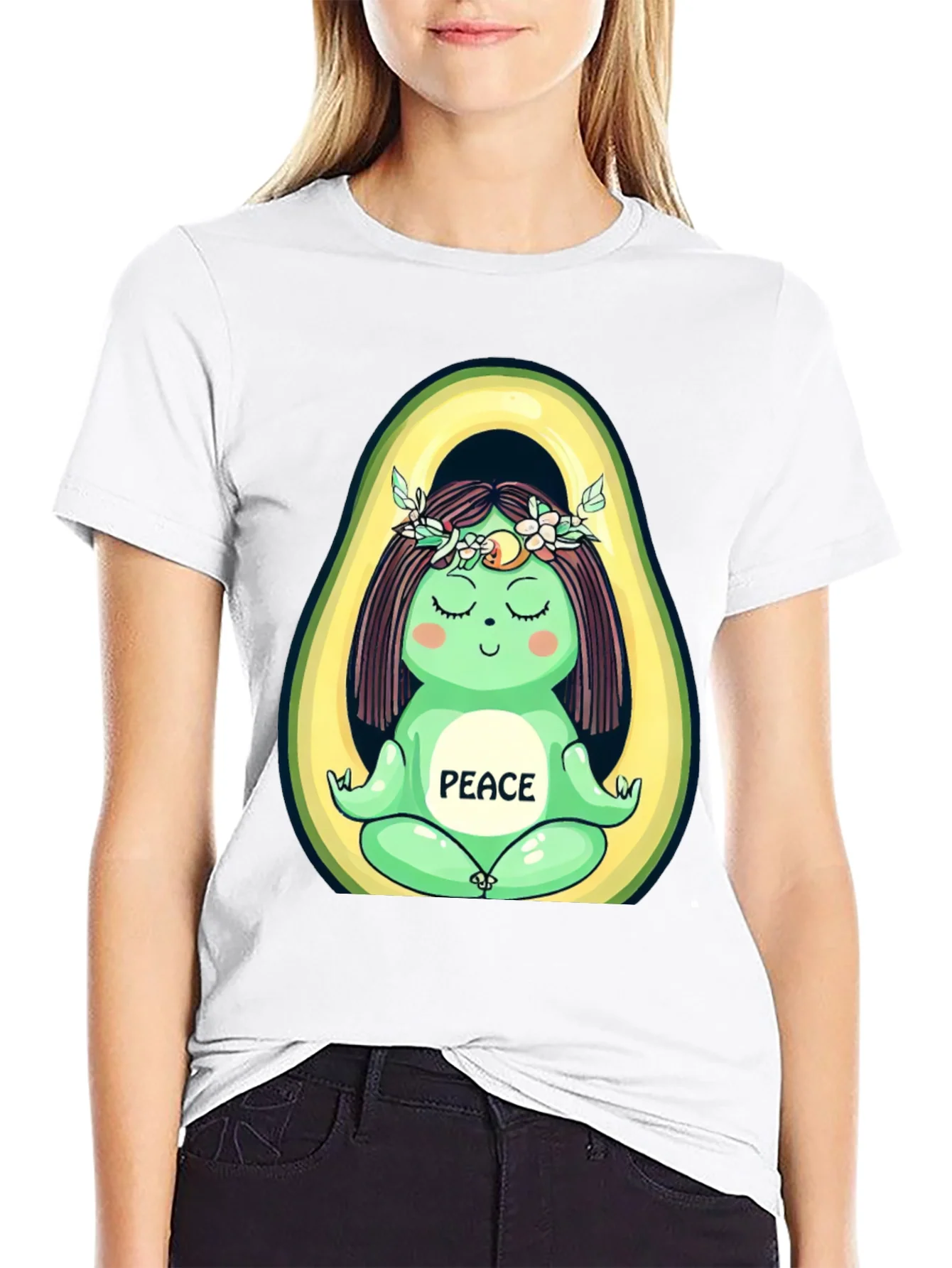 Avocado Yoga Peace Graphic T-Shirt - Unisex