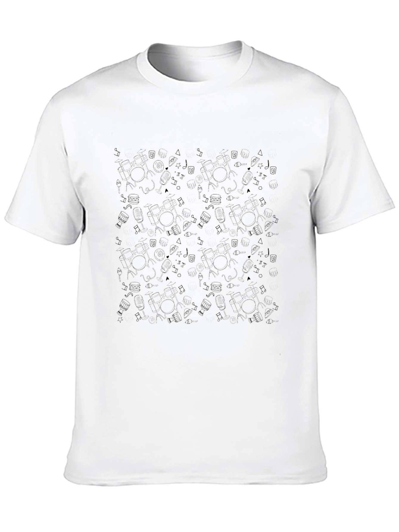 Cool Black Patterned Mens T-Shirt