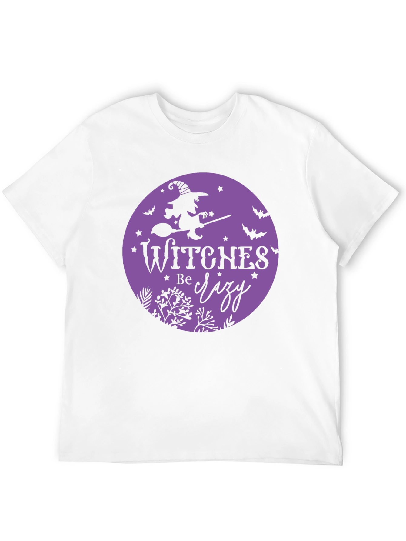 Witches Be Crazy Black Cotton T-Shirt