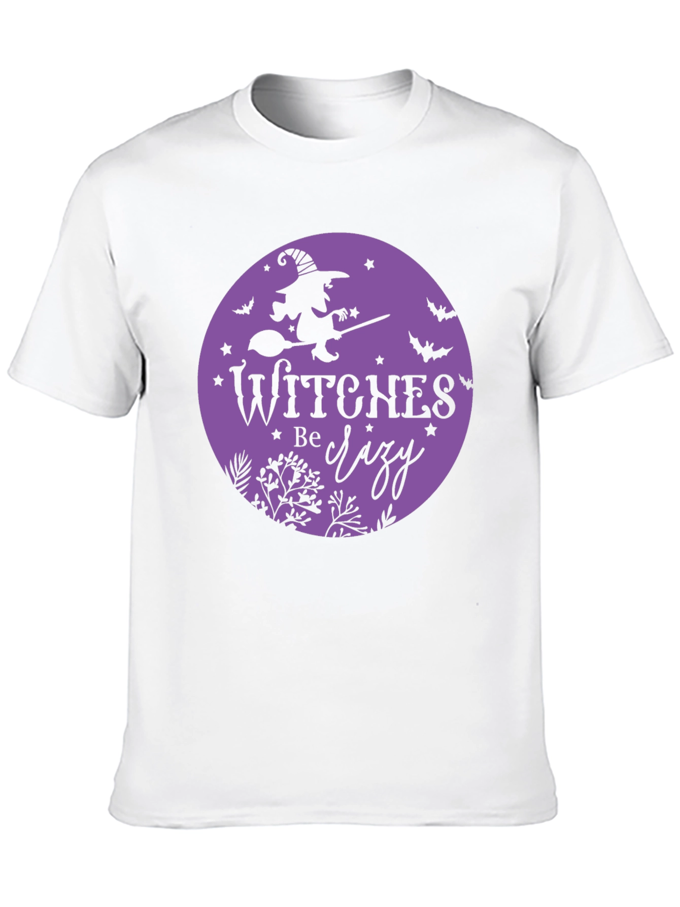 Witches Be Crazy Black Cotton T-Shirt