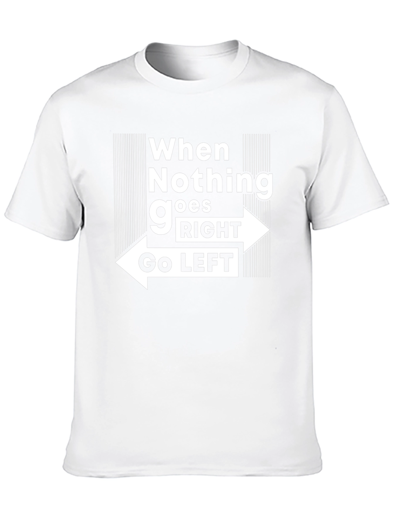 Go Left Graphic Tee - Black Cotton T-Shirt