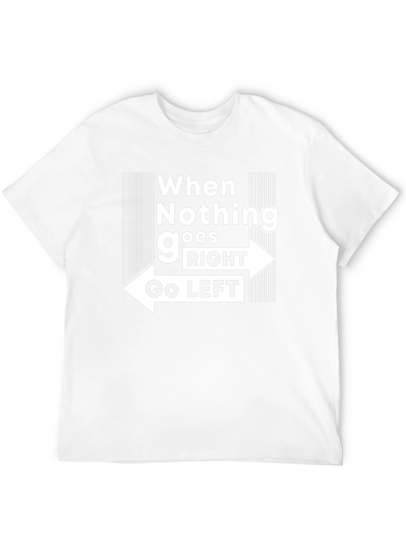 Go Left Graphic Tee - Black Cotton T-Shirt