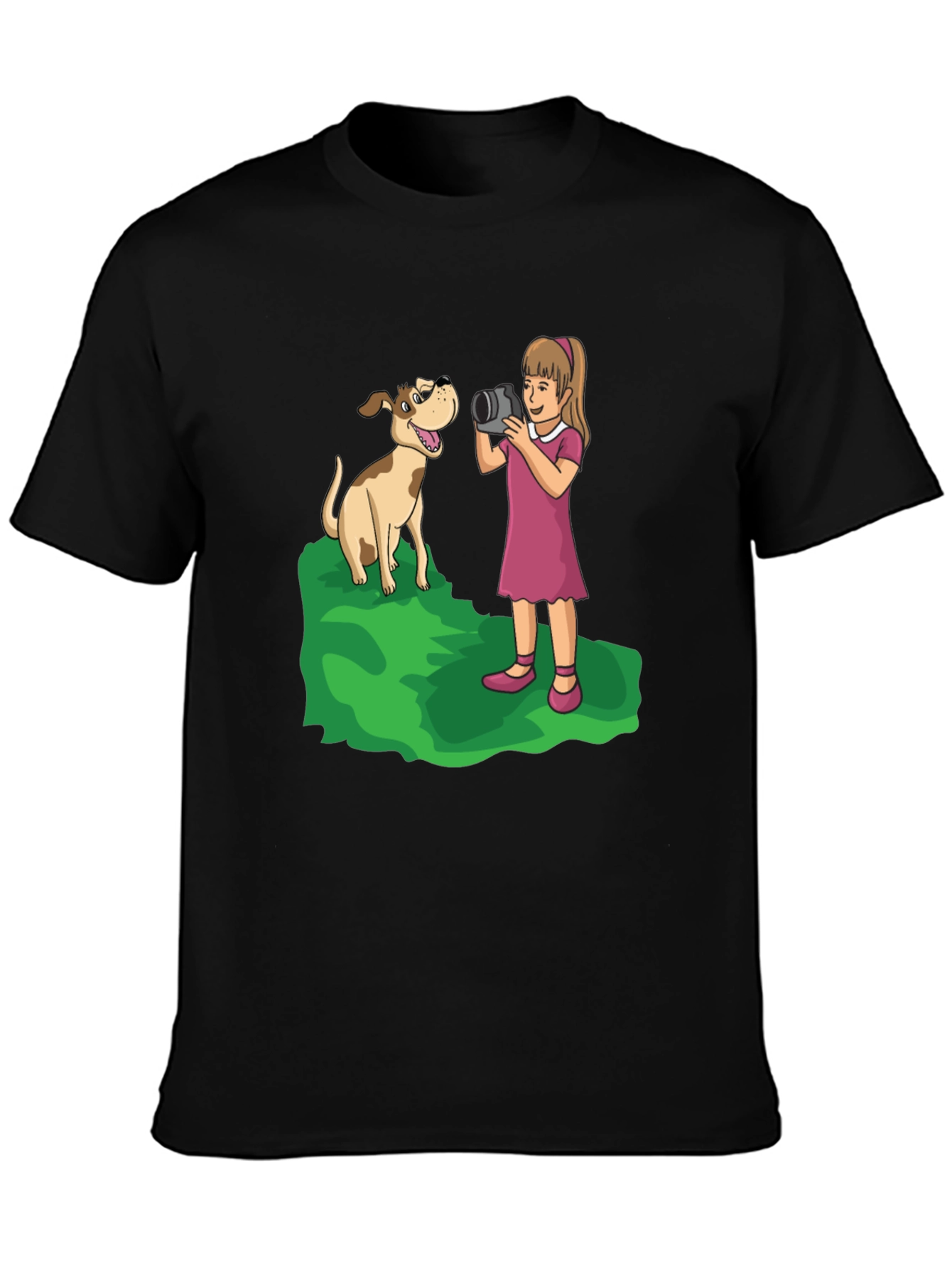 Dog Photographer Cartoon Graphic T-Shirt