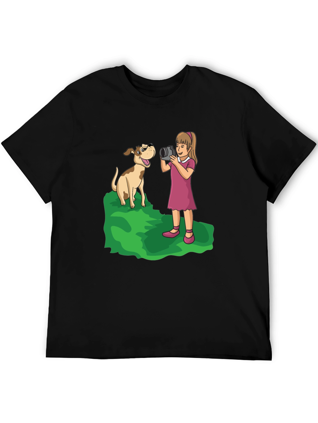 Dog Photographer Cartoon Graphic T-Shirt