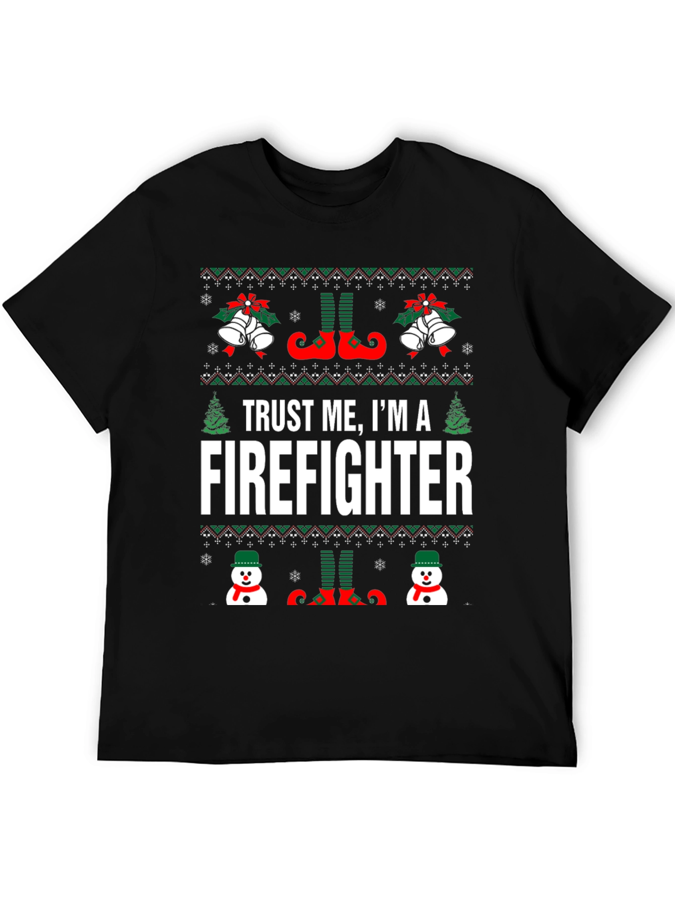 Funny Christmas Firefighter T-Shirt