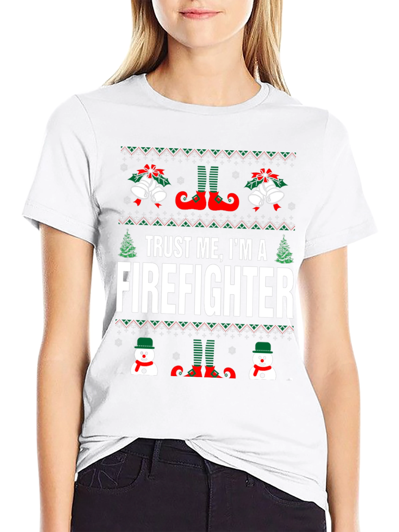 Funny Christmas Firefighter T-Shirt