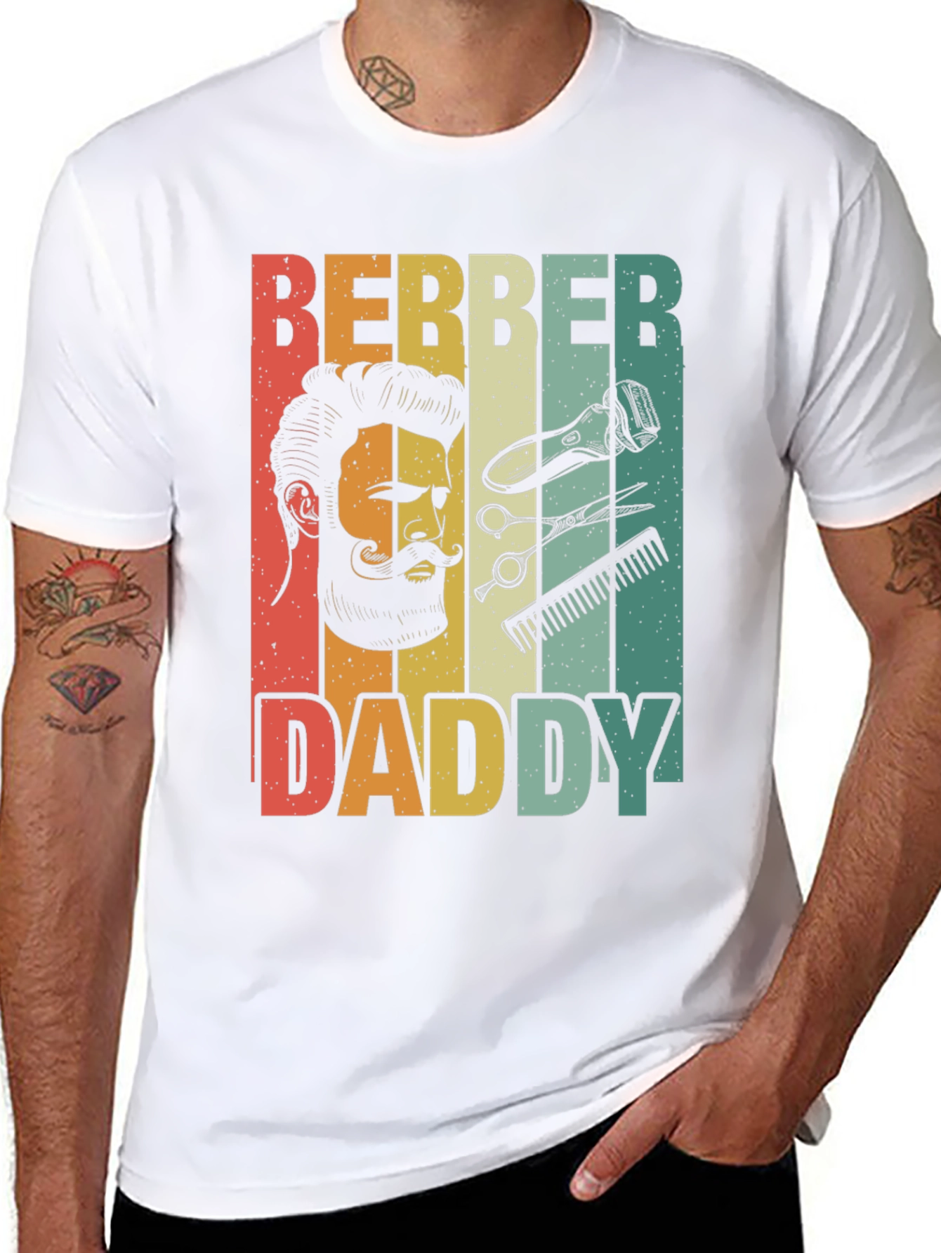 Barber Daddy T-Shirt - Retro Barber Design