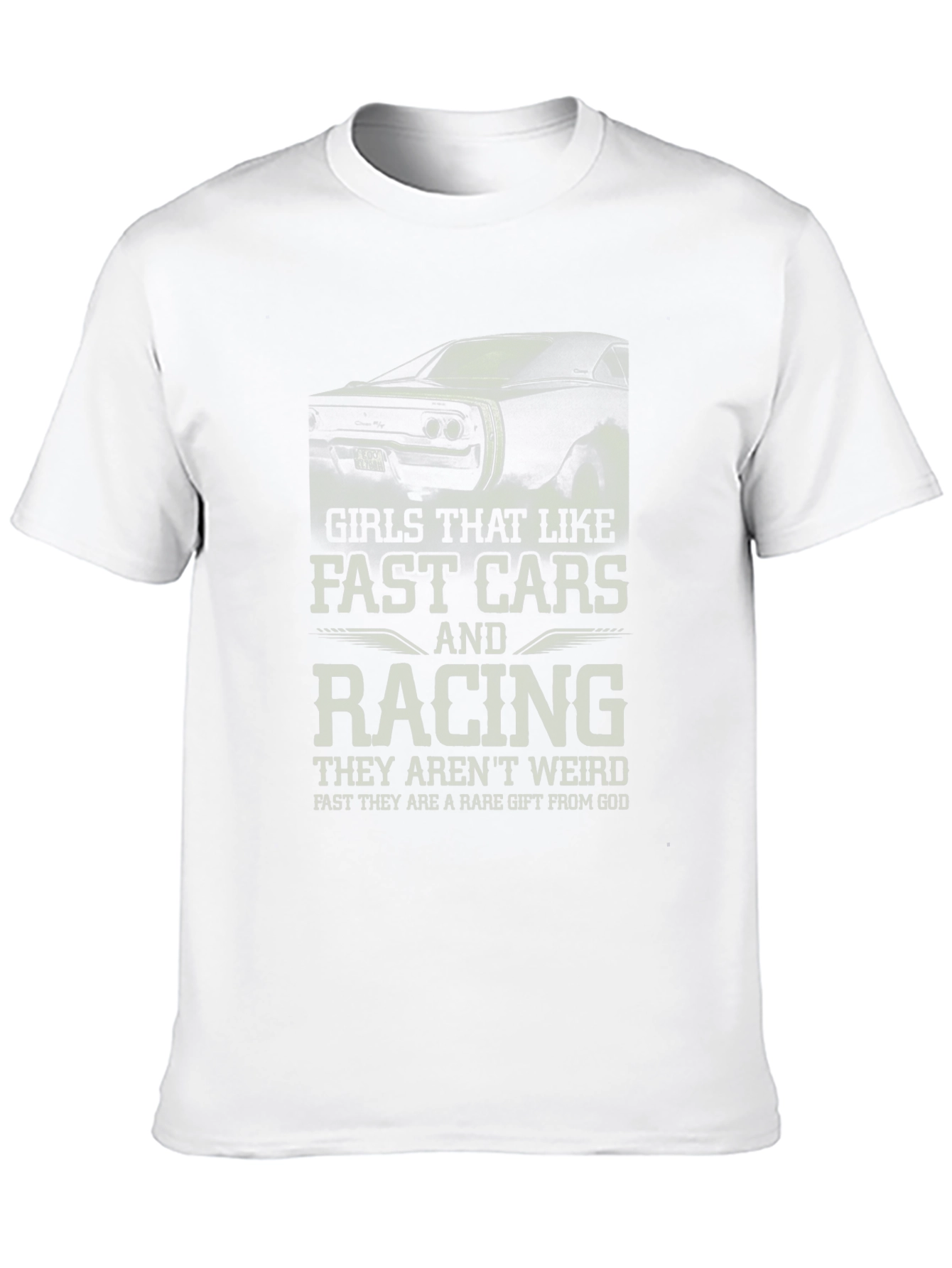 Girls Like Fast Cars Racing Graphic T-Shirt