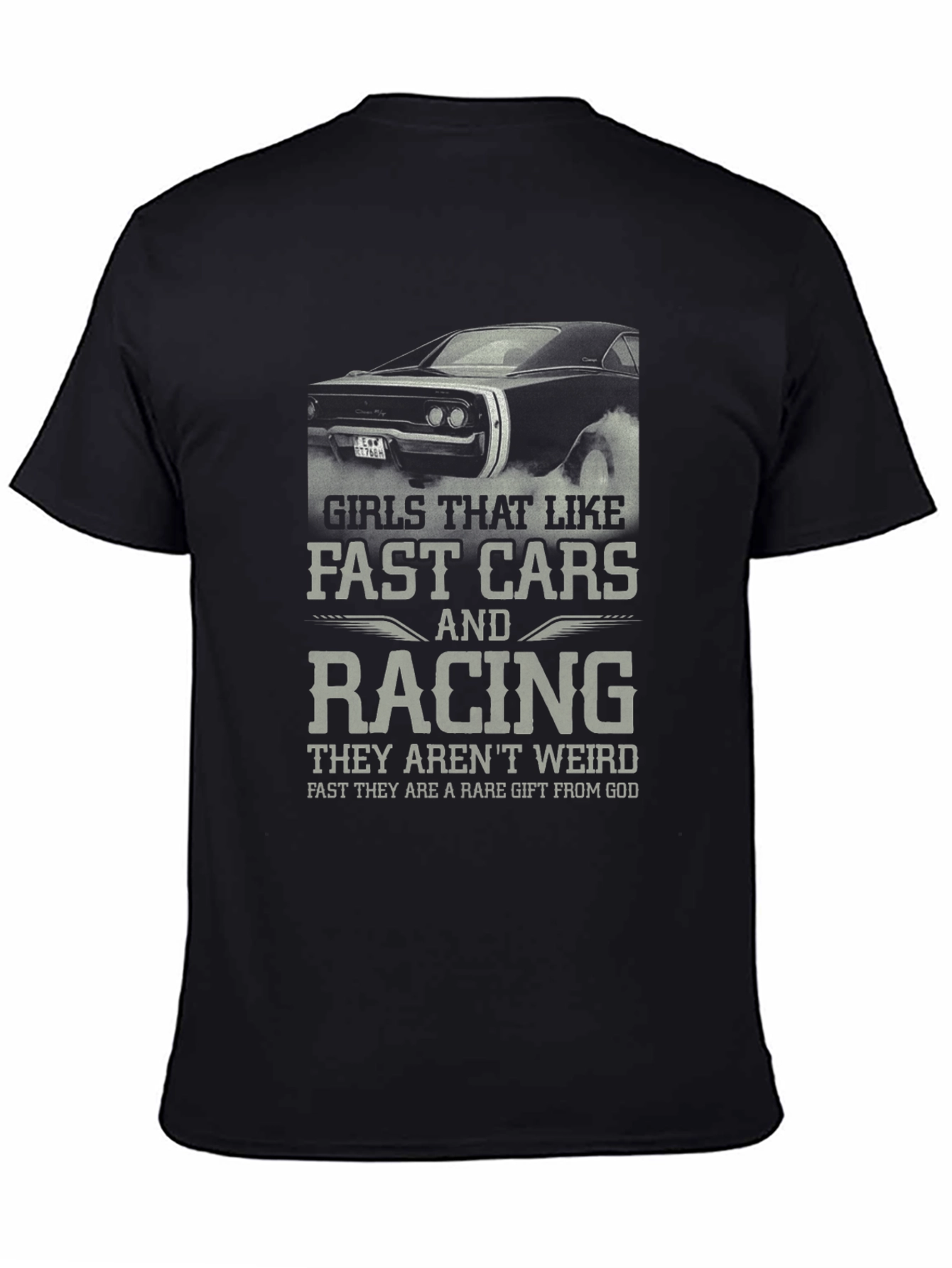 Girls Like Fast Cars Racing Graphic T-Shirt