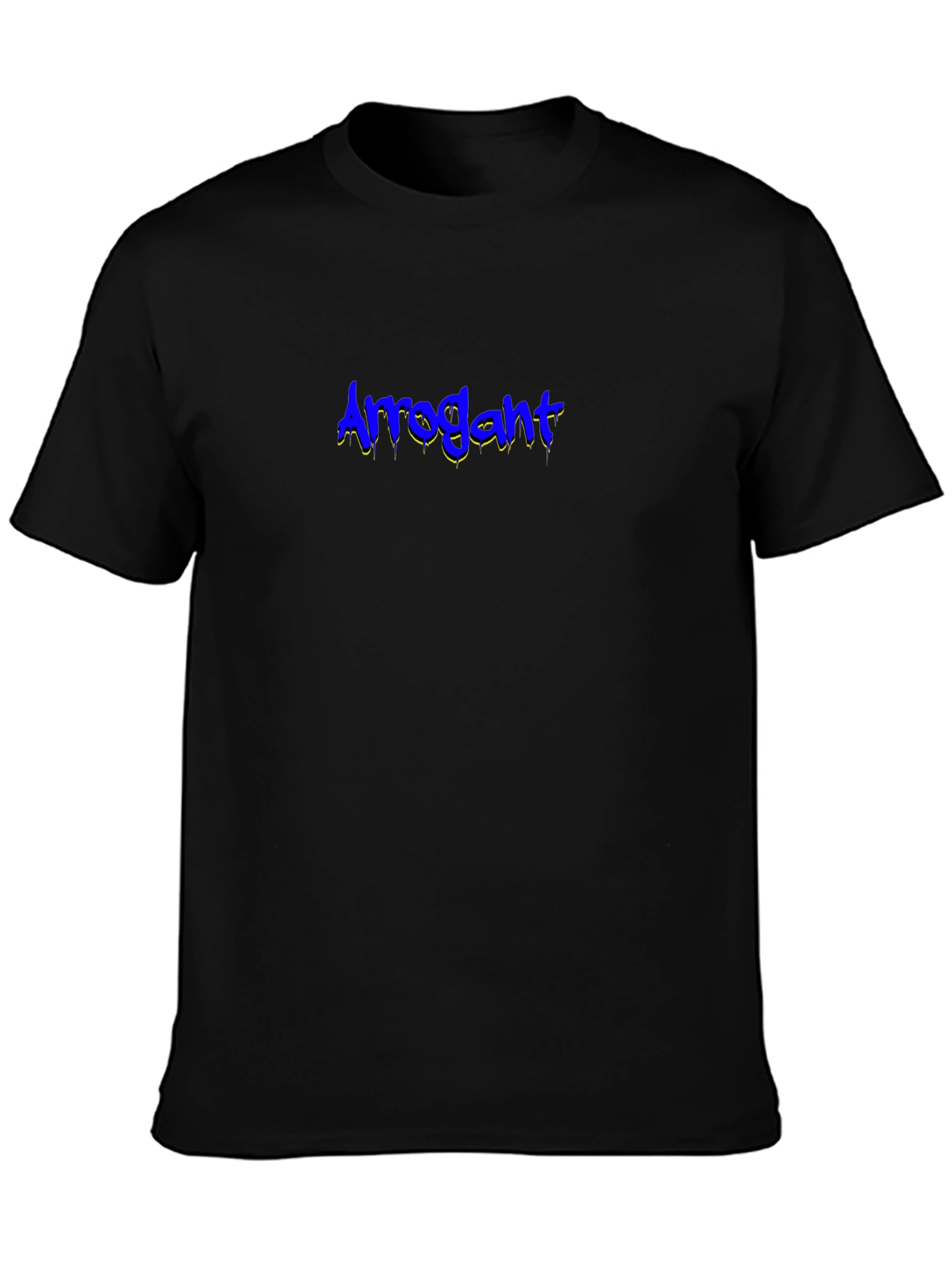 Arrogant Graphic Tee - Black Cotton Blend