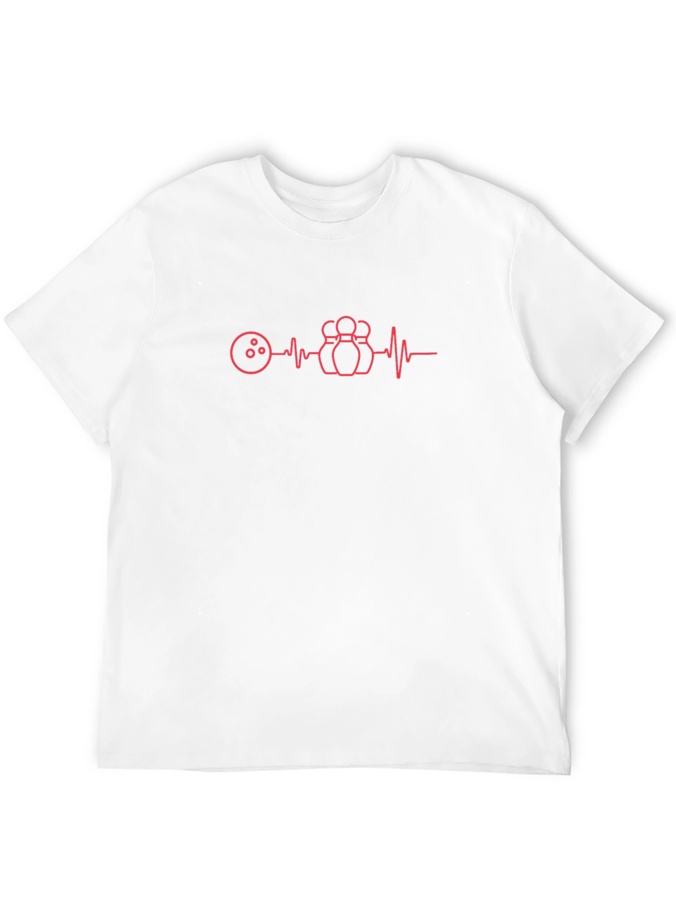 Bowling Heartbeat Graphic Tee - Black