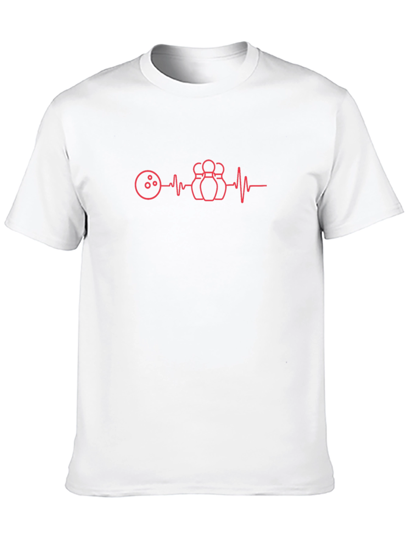 Bowling Heartbeat Graphic Tee - Black
