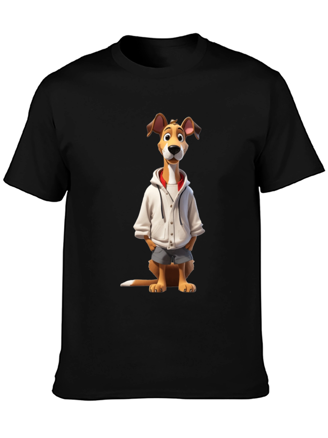 Dog Cartoon Graphic Tee - Cool Canine Style