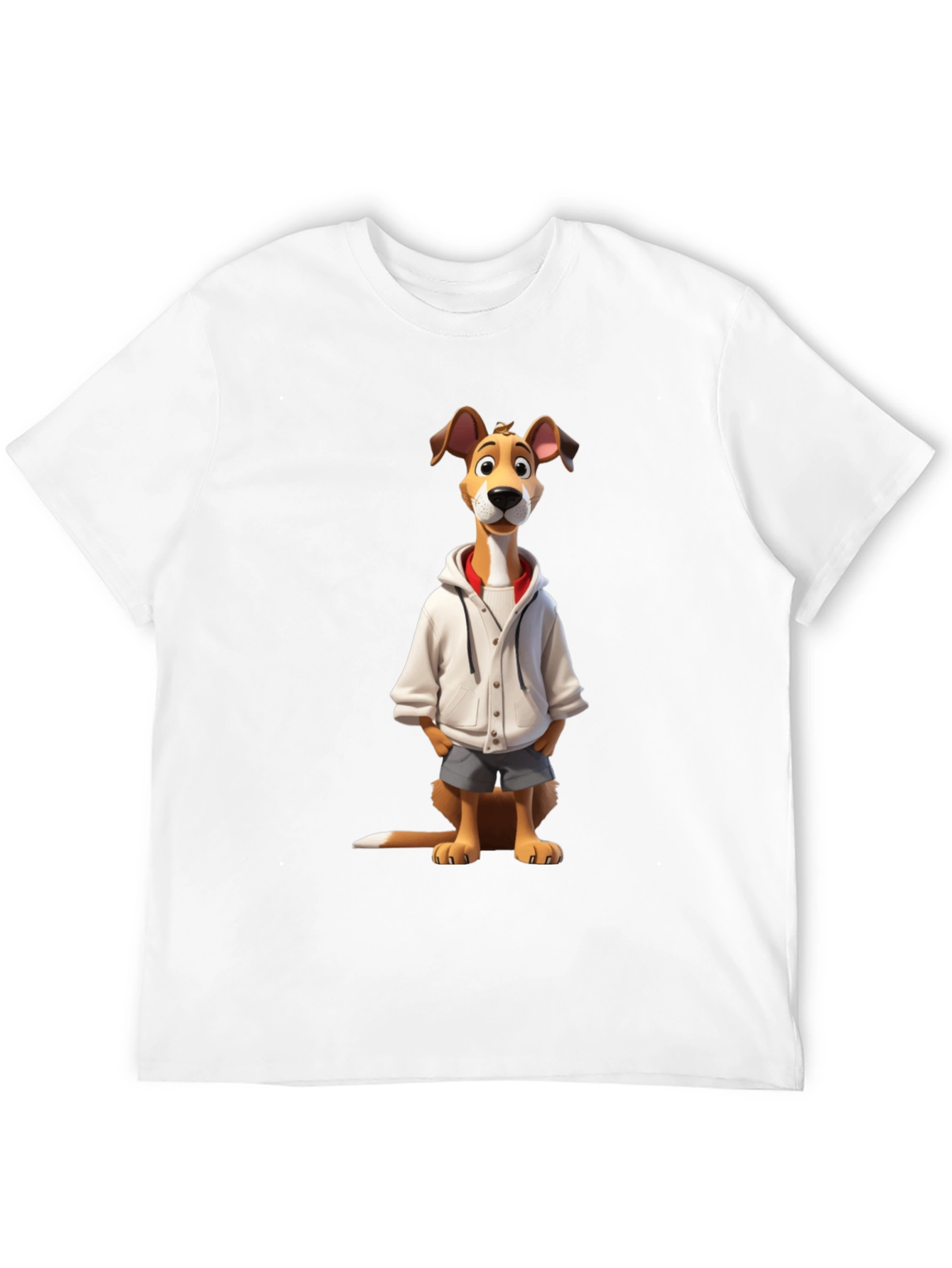 Dog Cartoon Graphic Tee - Cool Canine Style