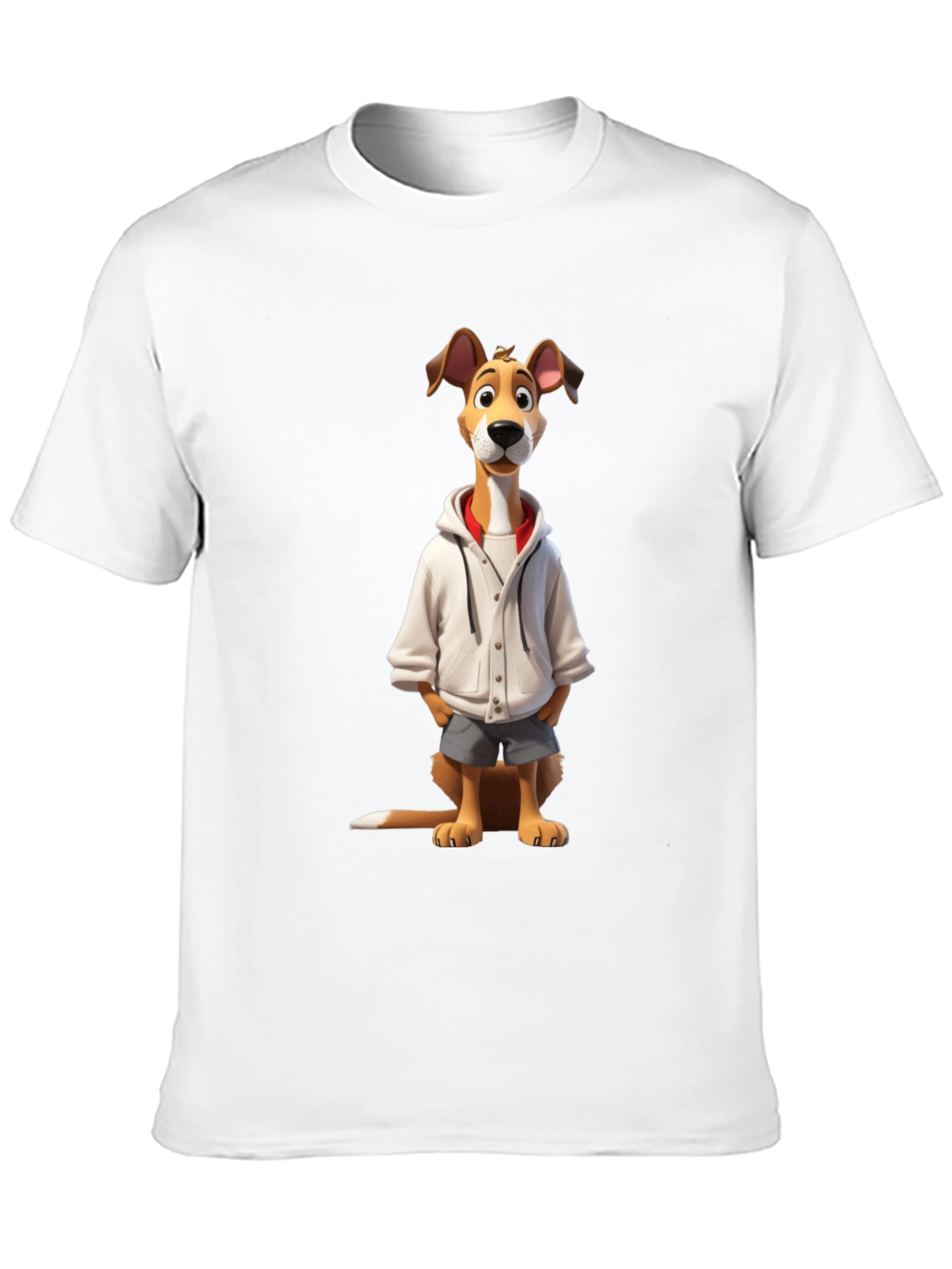 Dog Cartoon Graphic Tee - Cool Canine Style