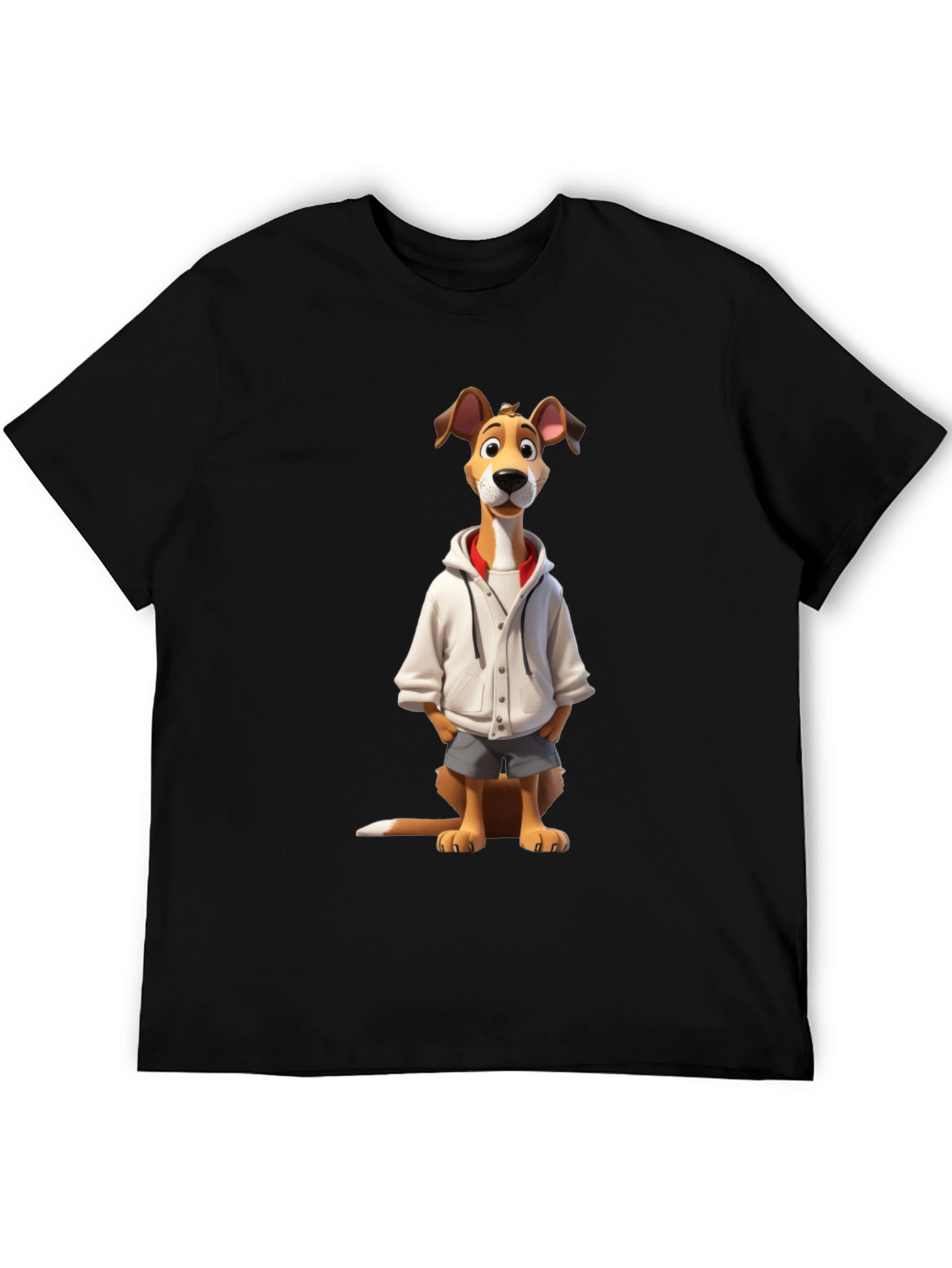 Dog Cartoon Graphic Tee - Cool Canine Style