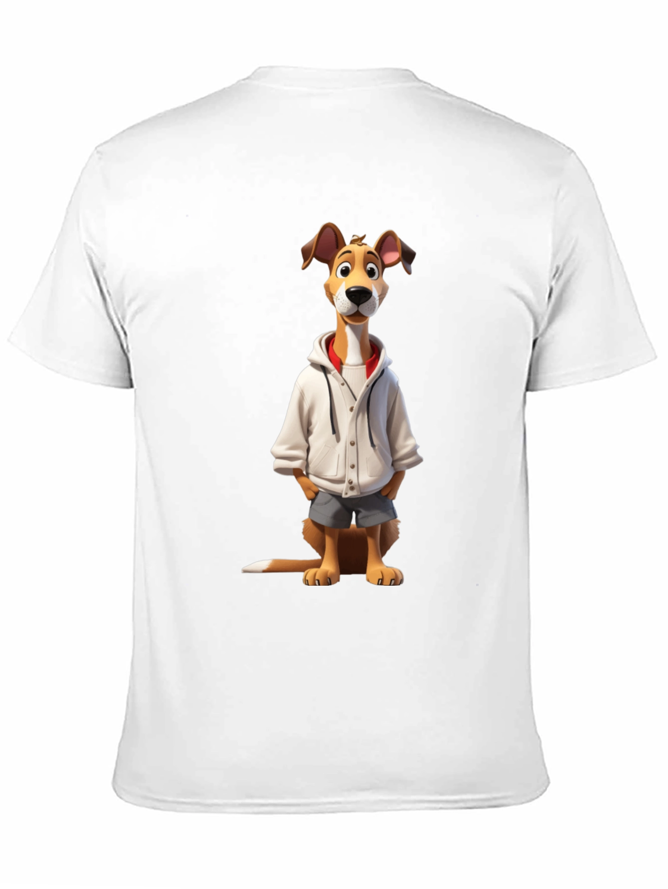 Dog Cartoon Graphic Tee - Cool Canine Style