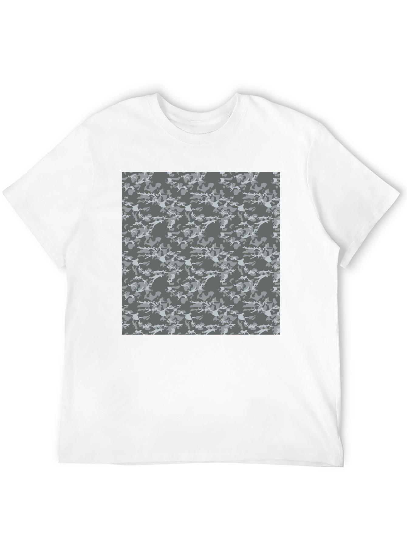 Urban Camo Print Crew Neck Tee