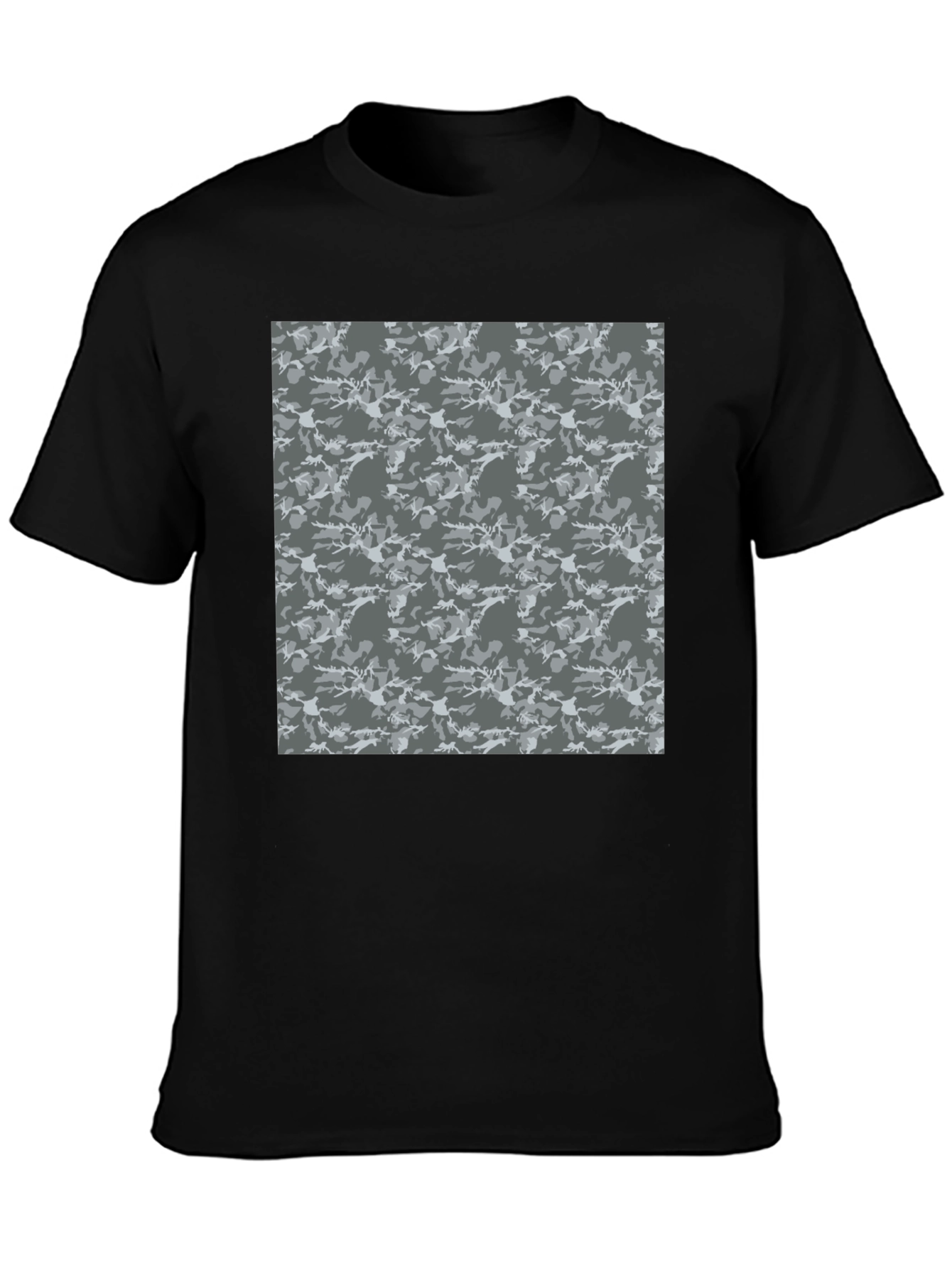Urban Camo Print Crew Neck Tee