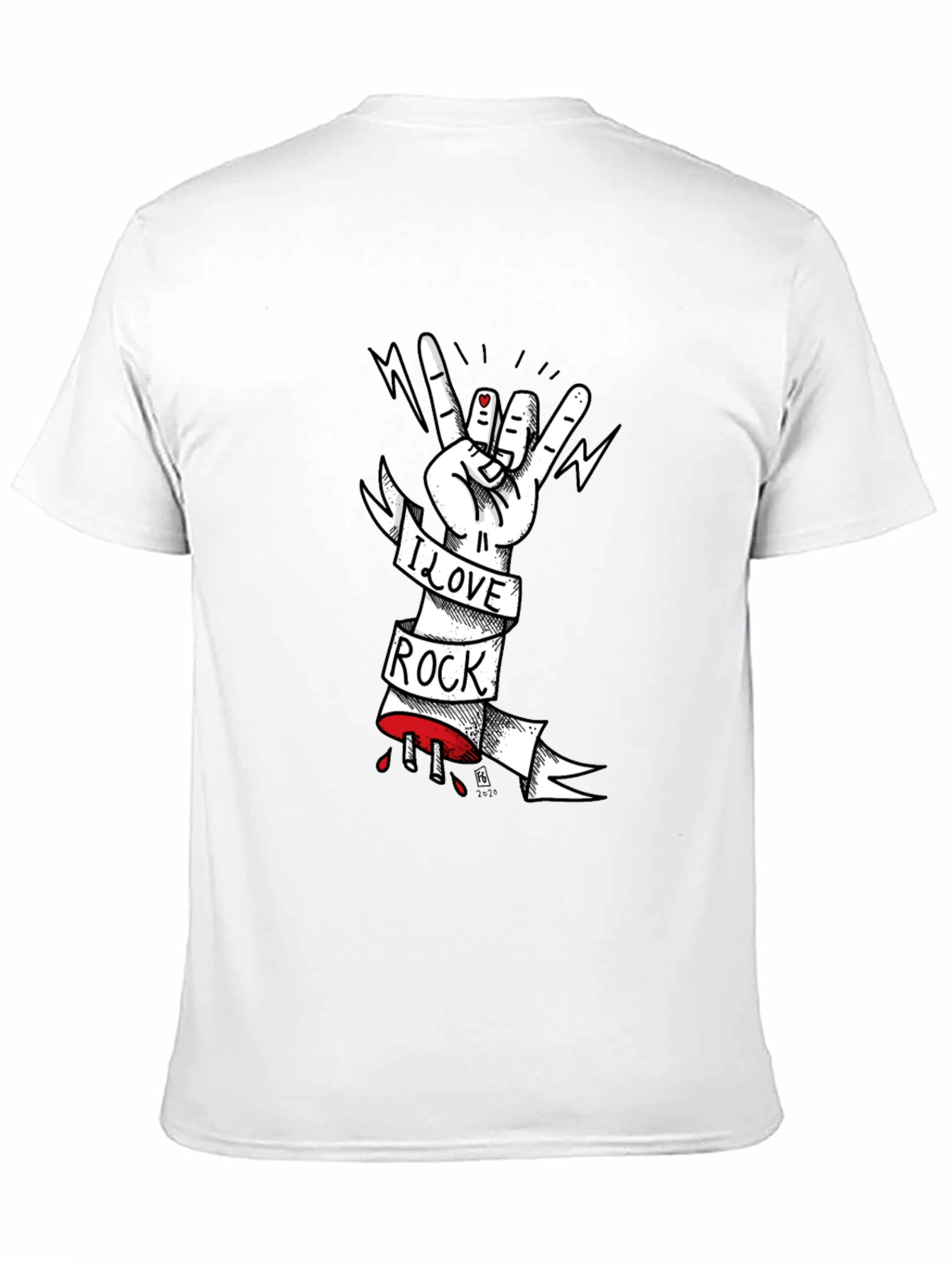 I Love Rock T-Shirt - Graphic Print Tee