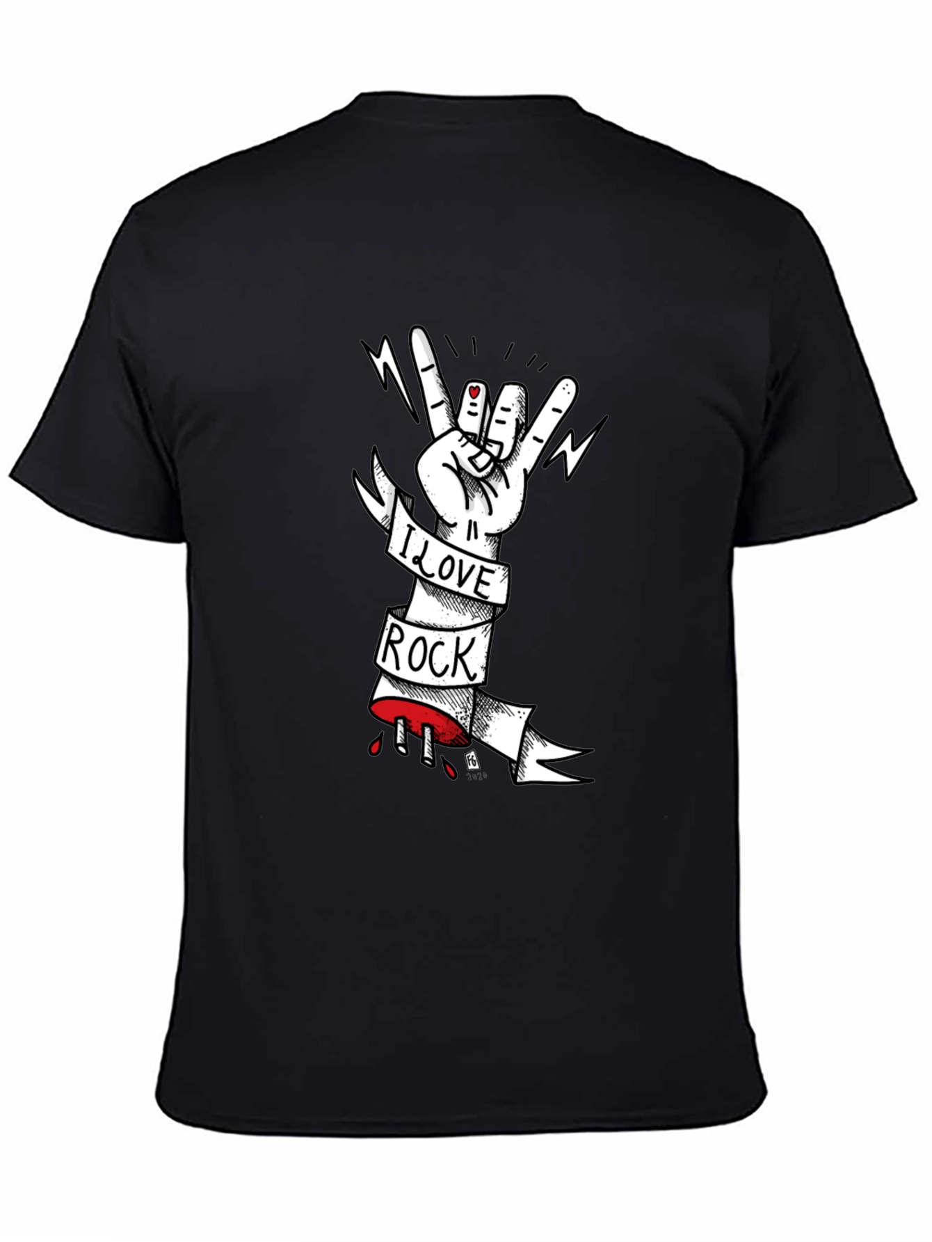 I Love Rock T-Shirt - Graphic Print Tee