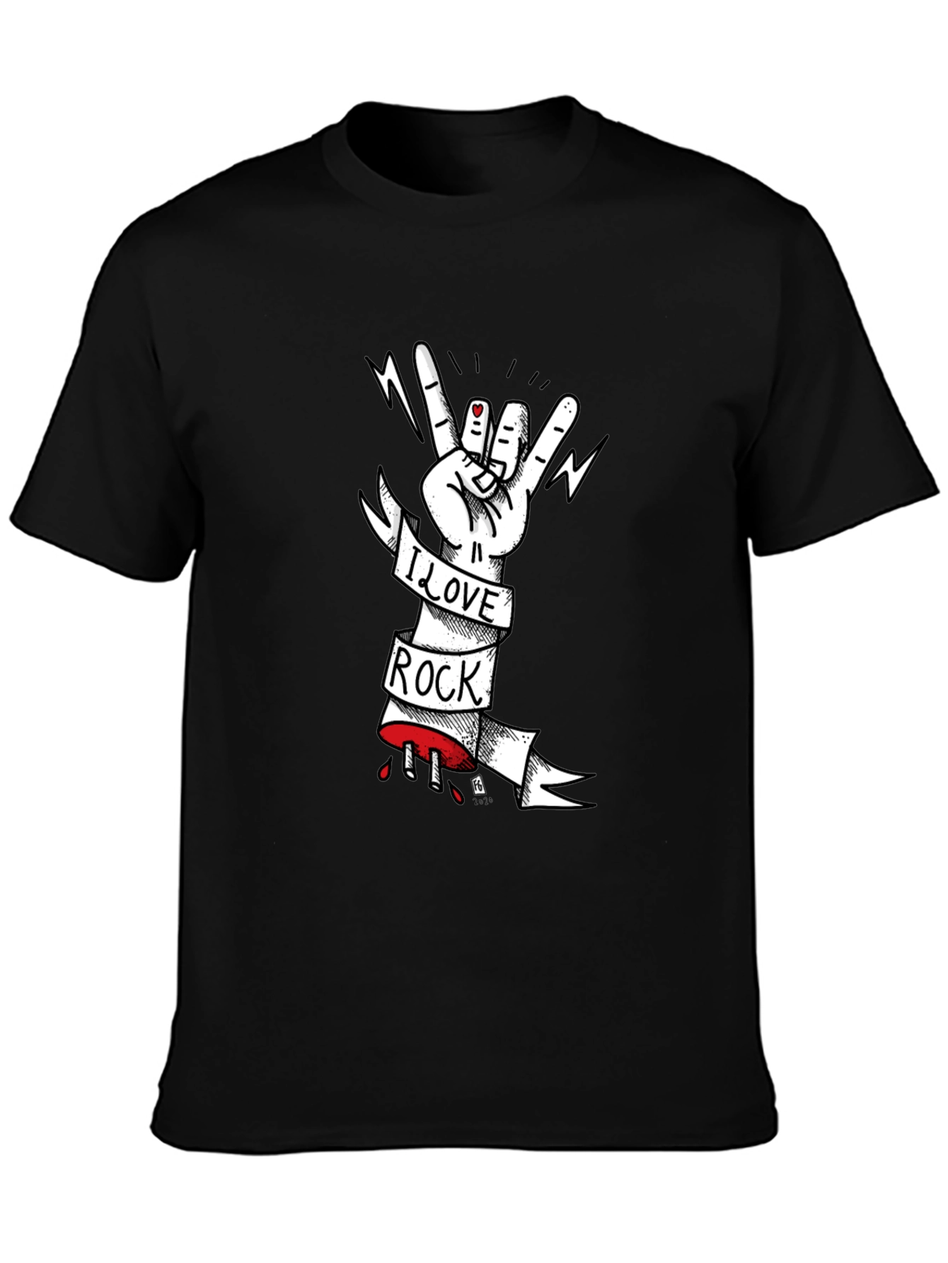 I Love Rock T-Shirt - Graphic Print Tee