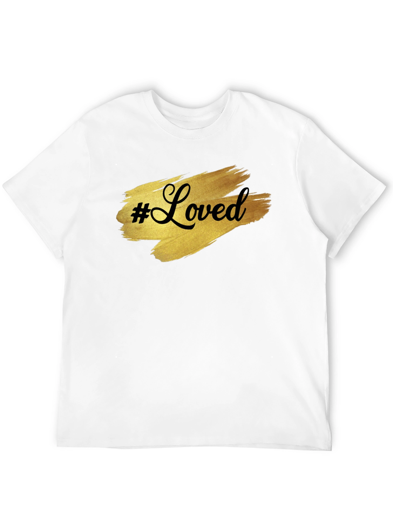 #Loved Graphic Tee - Stylish Black Cotton T-Shirt