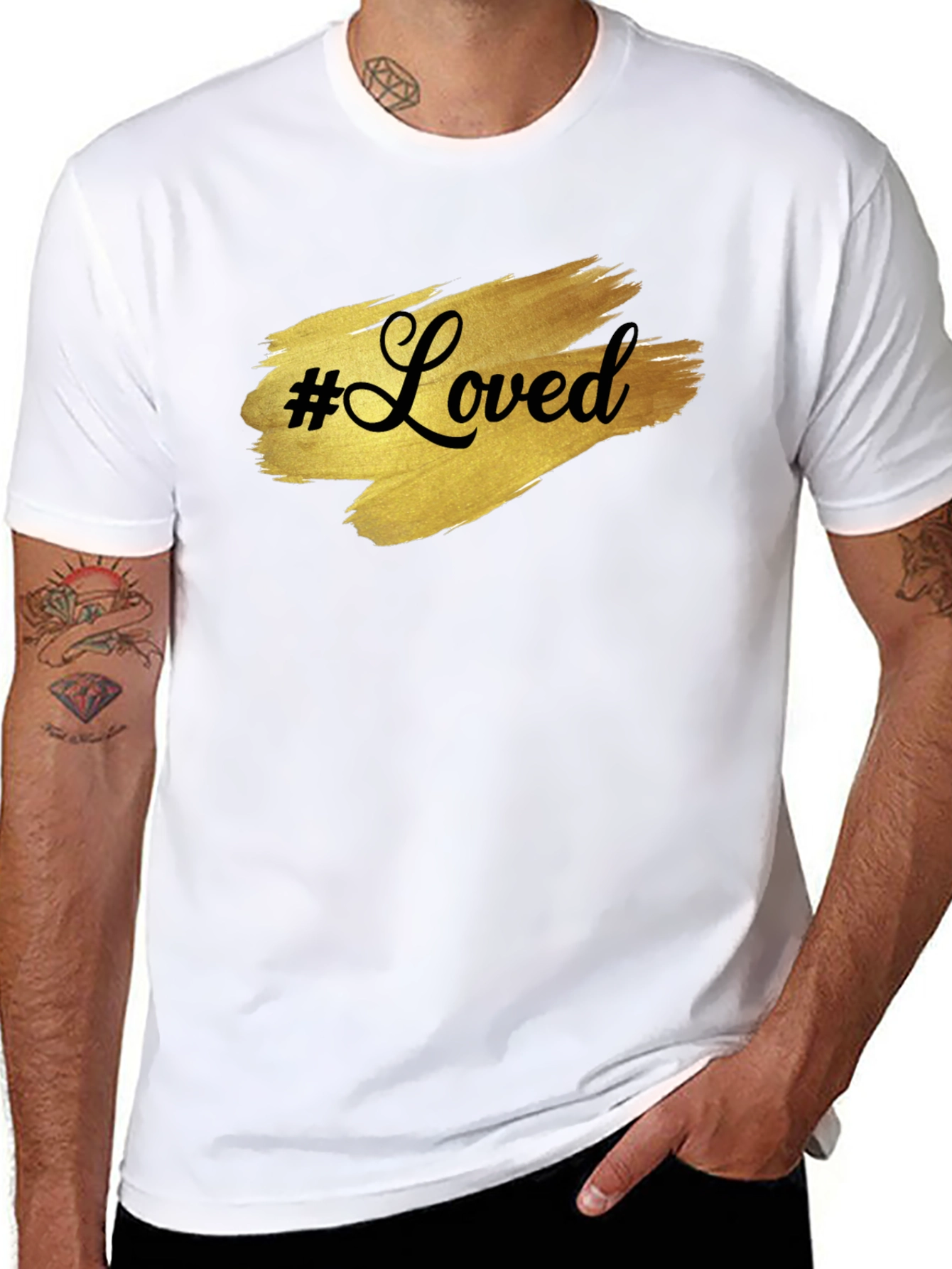 #Loved Graphic Tee - Stylish Black Cotton T-Shirt
