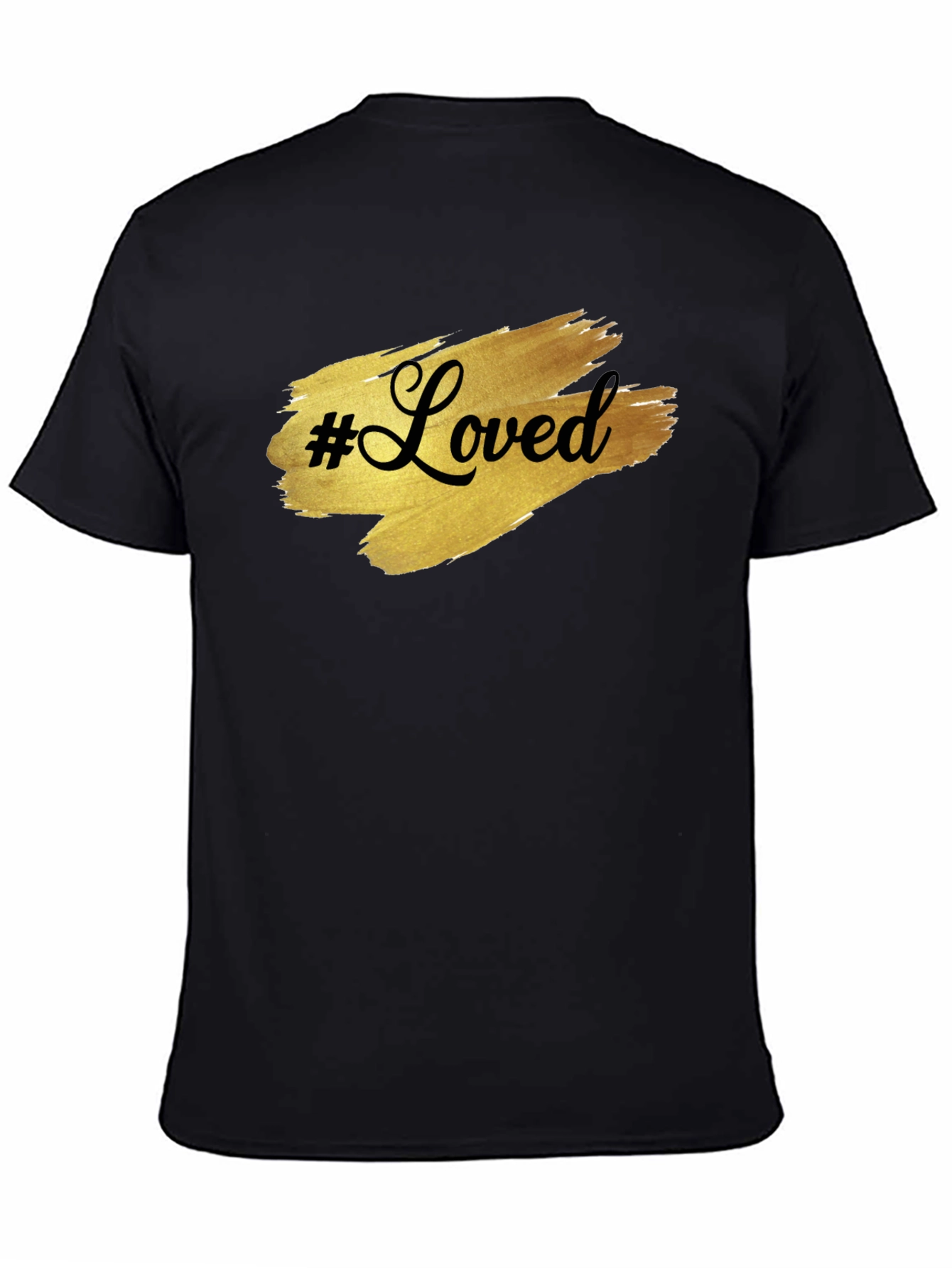 #Loved Graphic Tee - Stylish Black Cotton T-Shirt