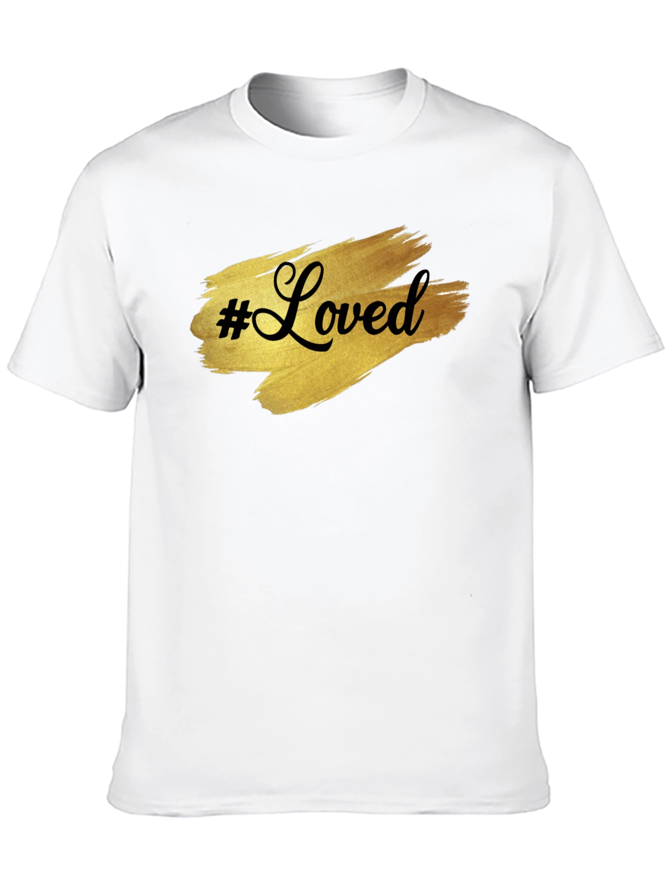 #Loved Graphic Tee - Stylish Black Cotton T-Shirt