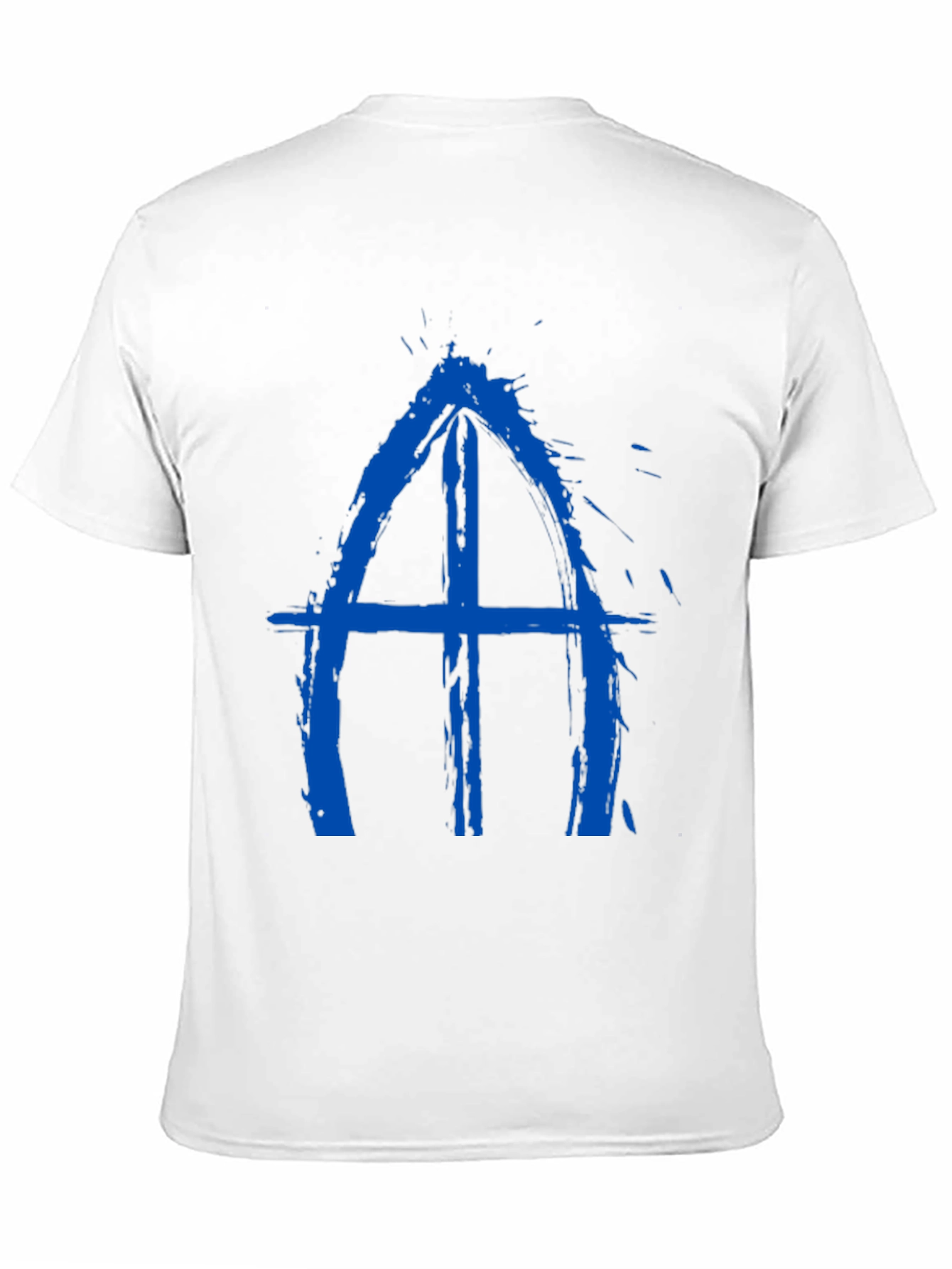 Abstract Blue Symbol Black T-Shirt