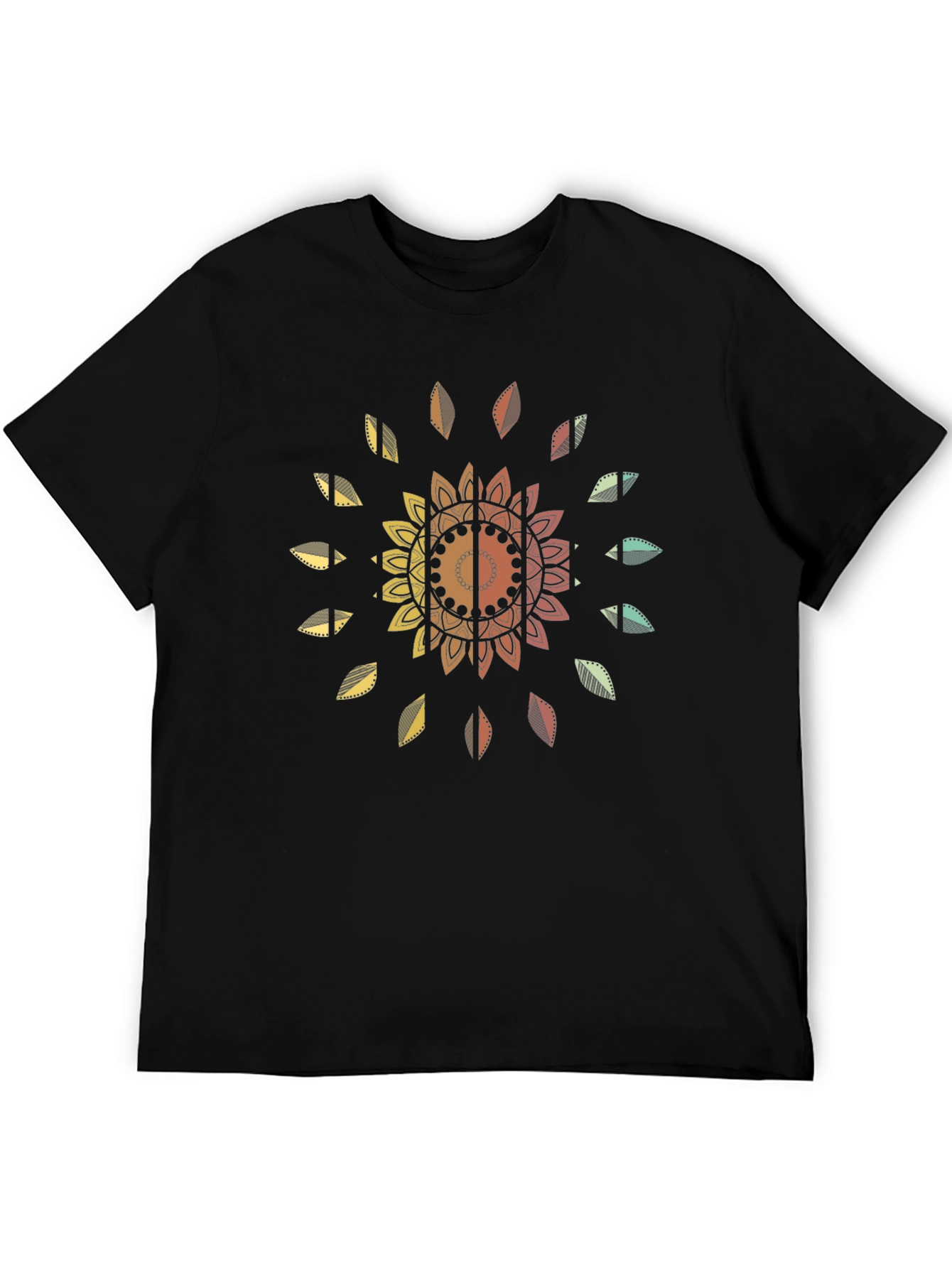 Floral Mandala Graphic Tee - Relaxed Fit