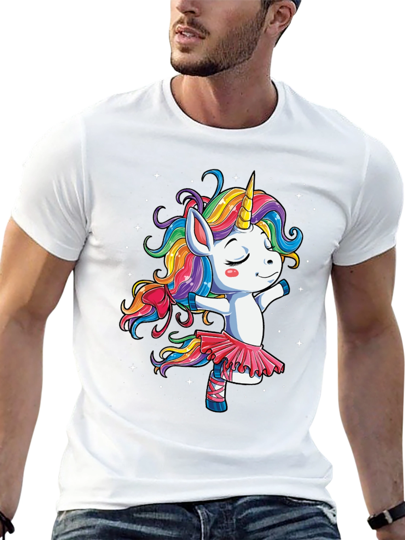 Unicorn Ballerina Black T-Shirt